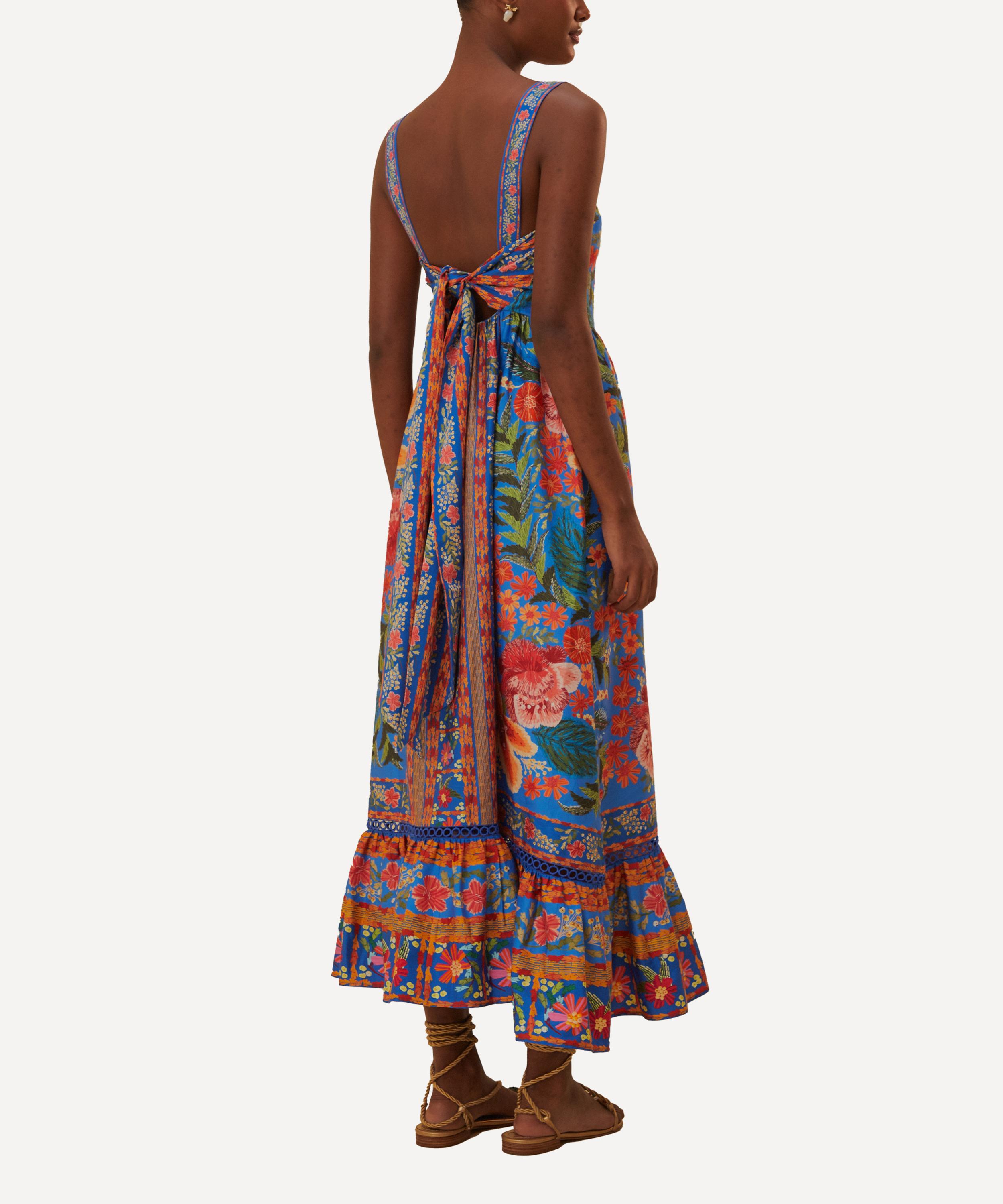 FARM Rio - Stitched Garden Blue Maxi-Dress image number 2