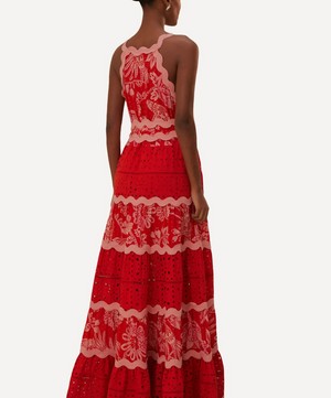 FARM Rio - Flowerful Birds Red Mix Maxi-Dress image number 2