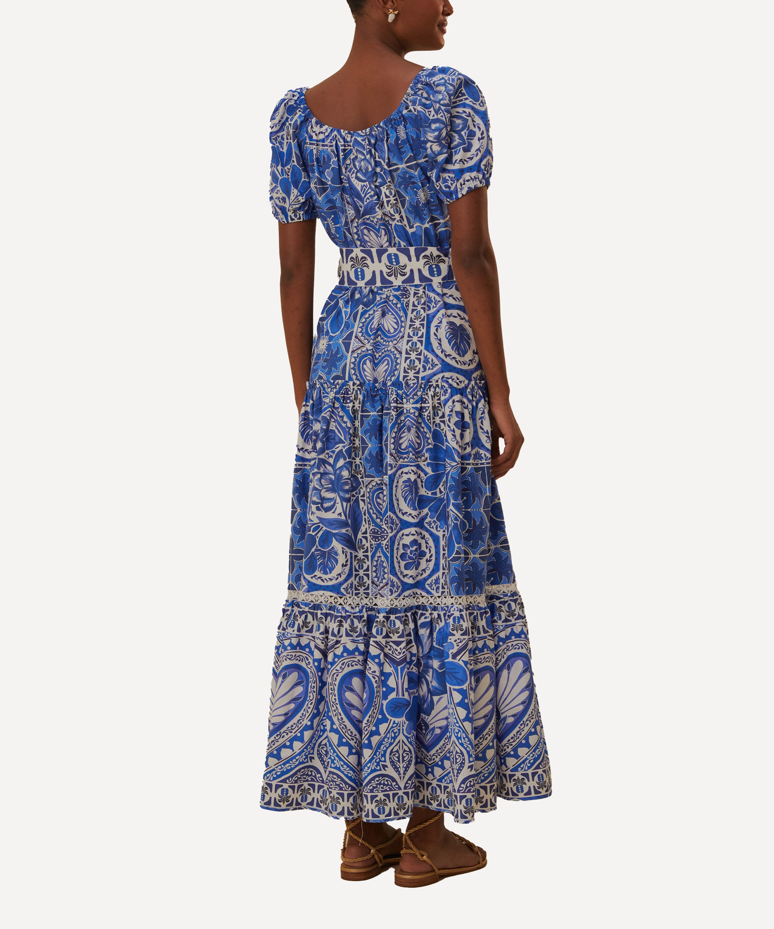 FARM Rio - Blue Tile Dream Maxi Dress image number 2