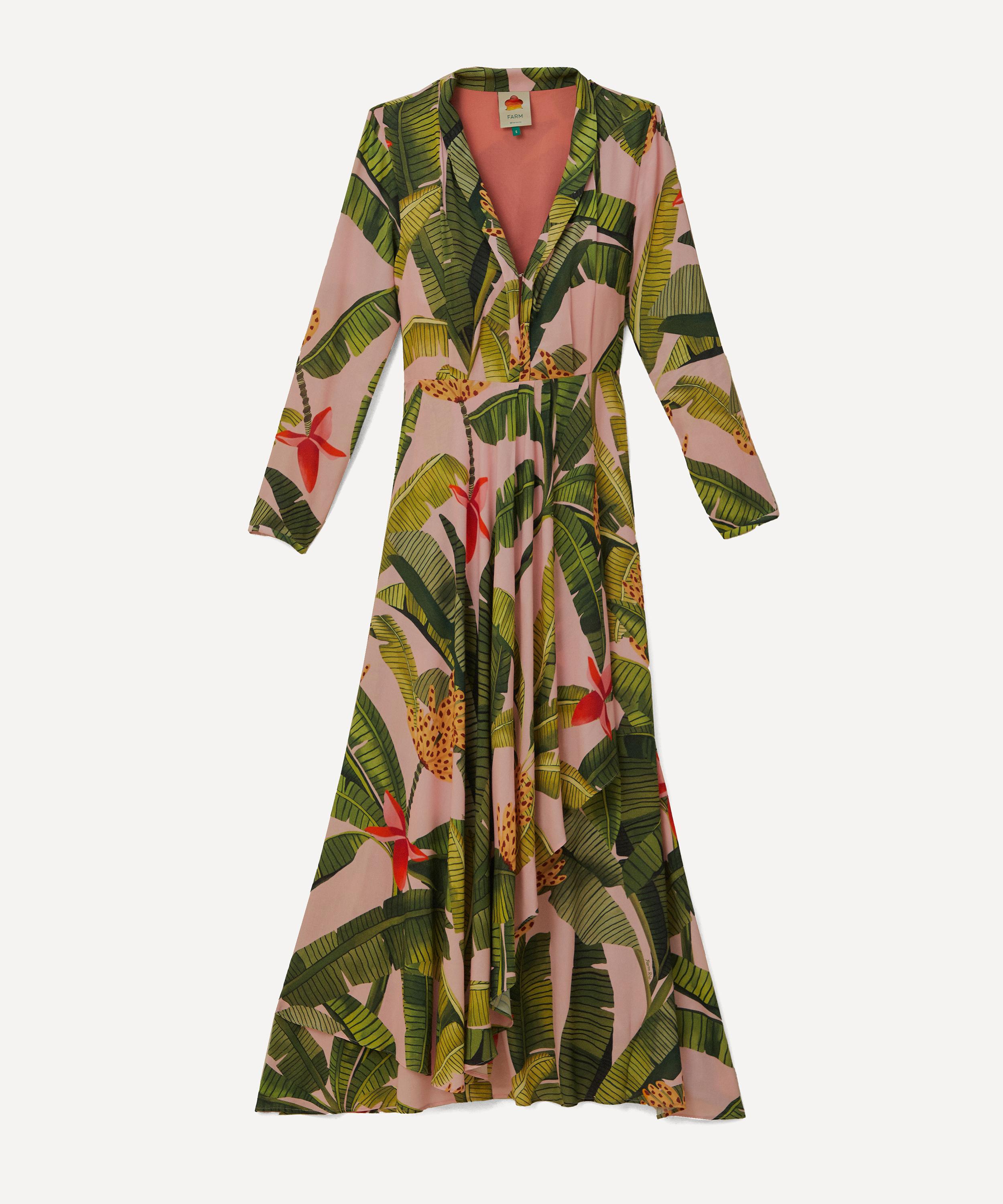 FARM Rio - Pink Banana Leaves Maxi Dress