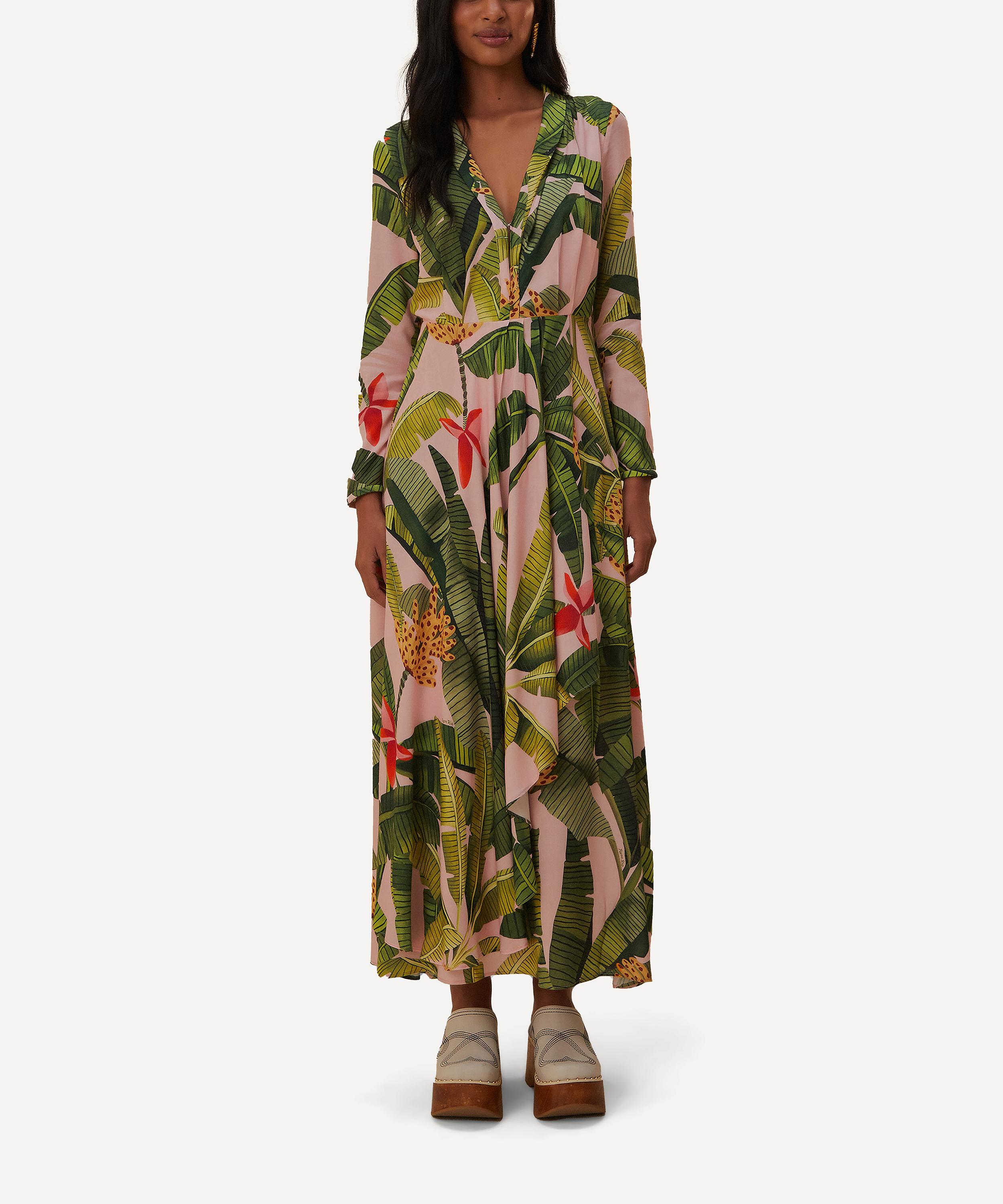 FARM Rio - Pink Banana Leaves Maxi Dress image number 1