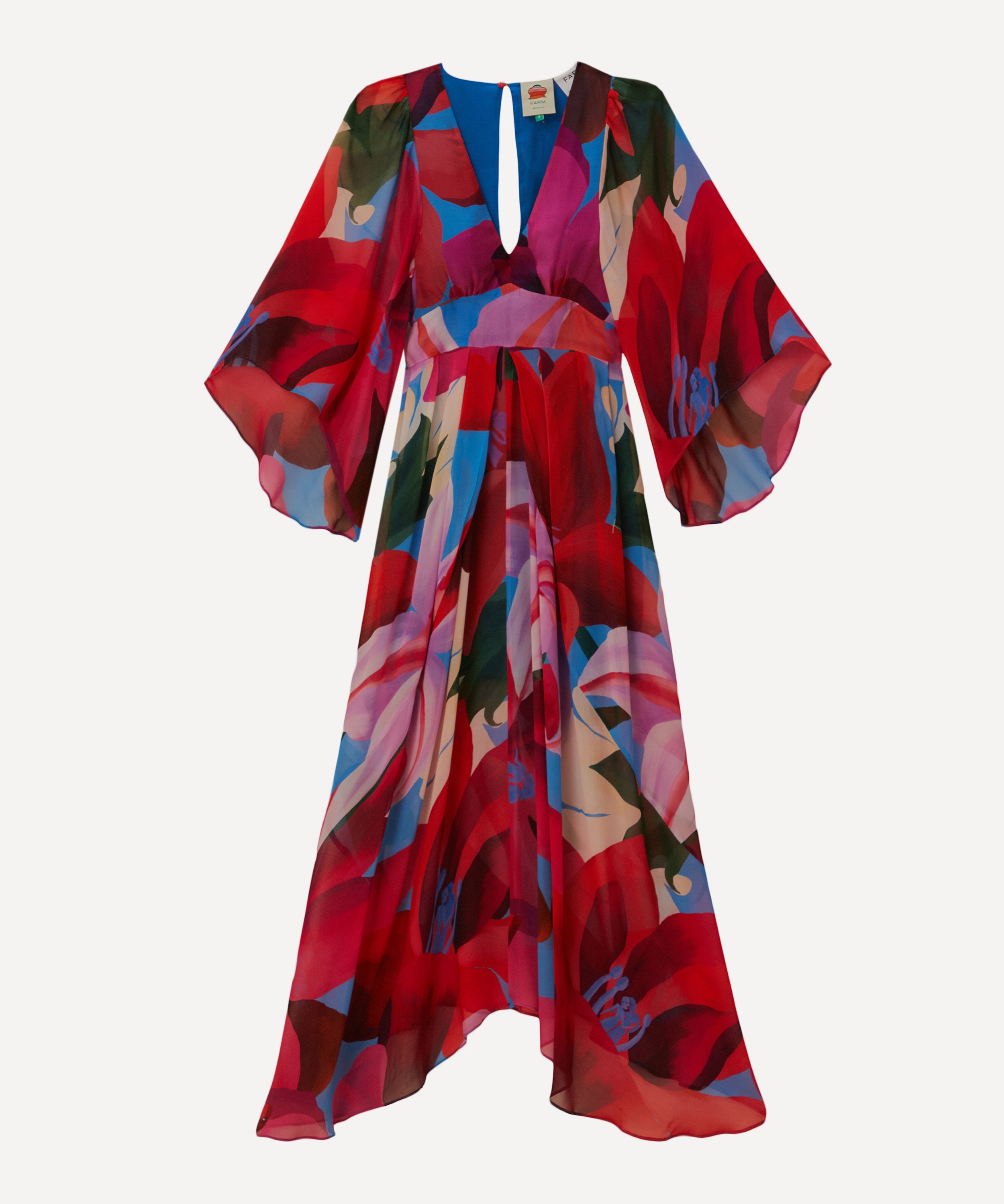 Brown Paisley Bloom Long Sleeve Maxi Dress – FARM Rio