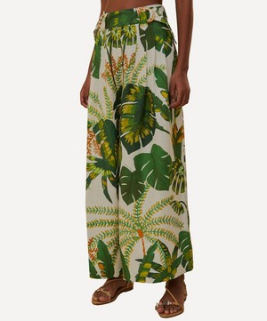 FARM Rio - Tropical Forest Off-White Trousers image number 3