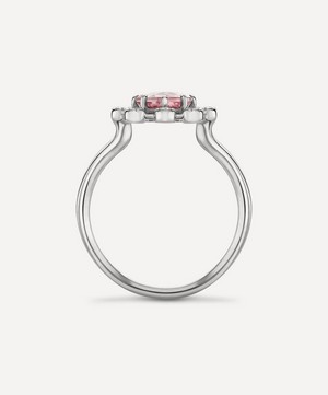 Dinny Hall - 14ct White Gold Celandine Pink Tourmaline and Diamond Ring image number 2