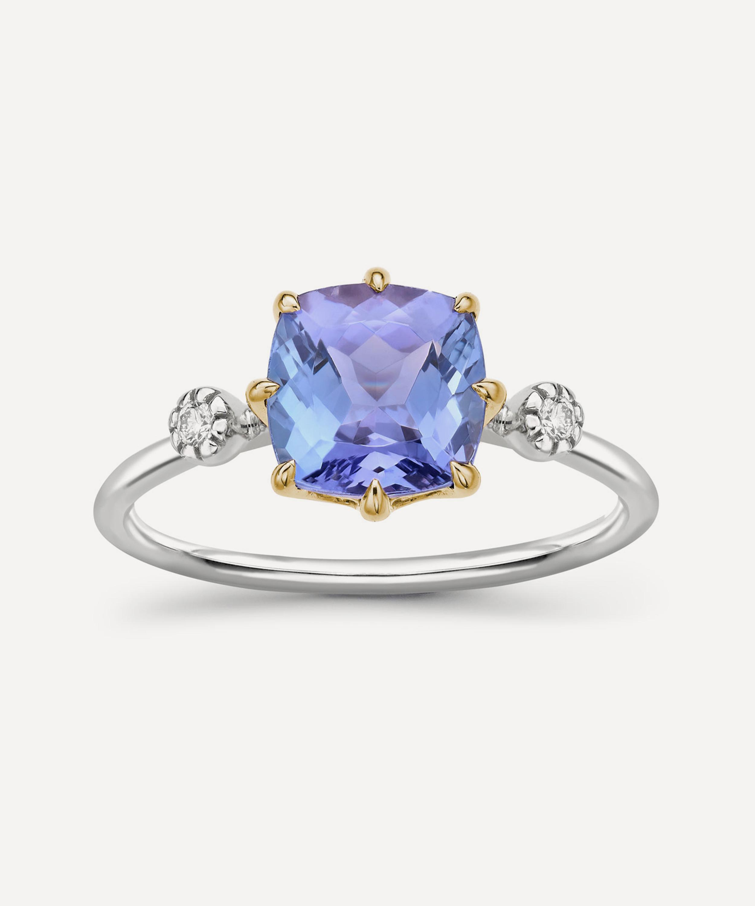 Dinny Hall - 14ct White Gold Iris Tanzanite and Diamond Ring image number 0