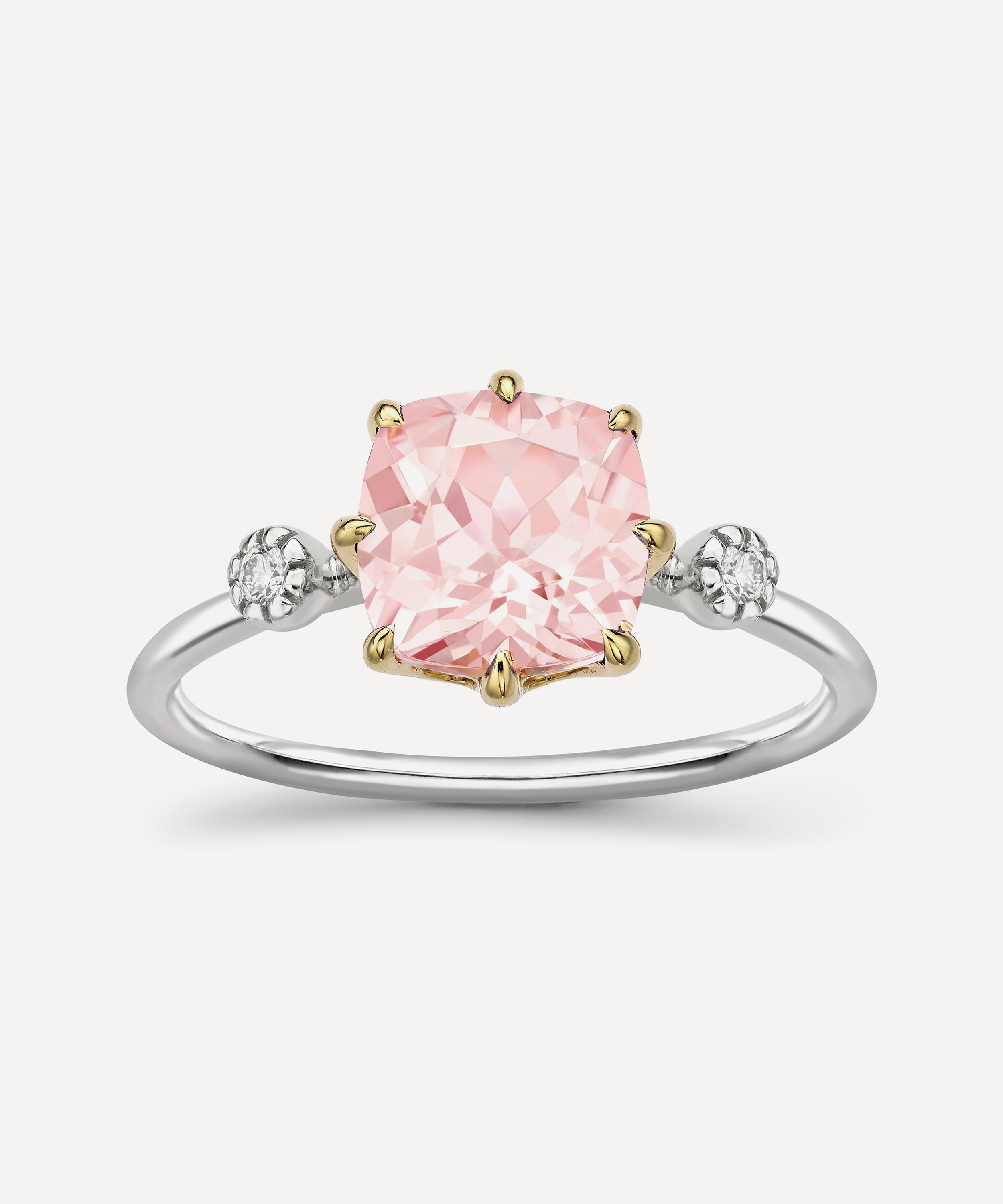 Dinny Hall - 14ct White Gold Iris Morganite and Diamond Ring image number 0