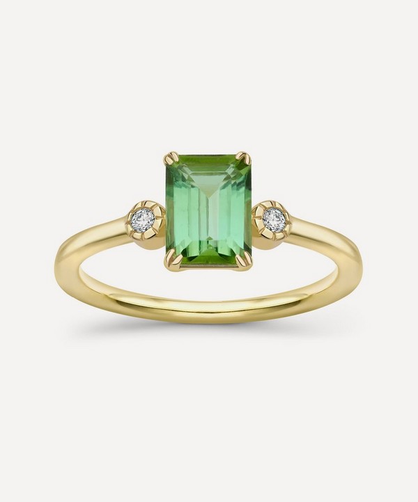 Dinny Hall - 14ct Gold Violet Tourmaline and Diamond Ring image number null