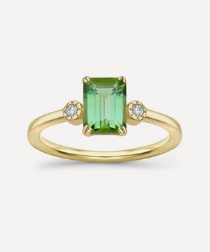 Dinny Hall - 14ct Gold Violet Tourmaline and Diamond Ring image number 0