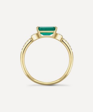 Dinny Hall - 14ct Gold Betony Emerald and Diamond Ring image number 2