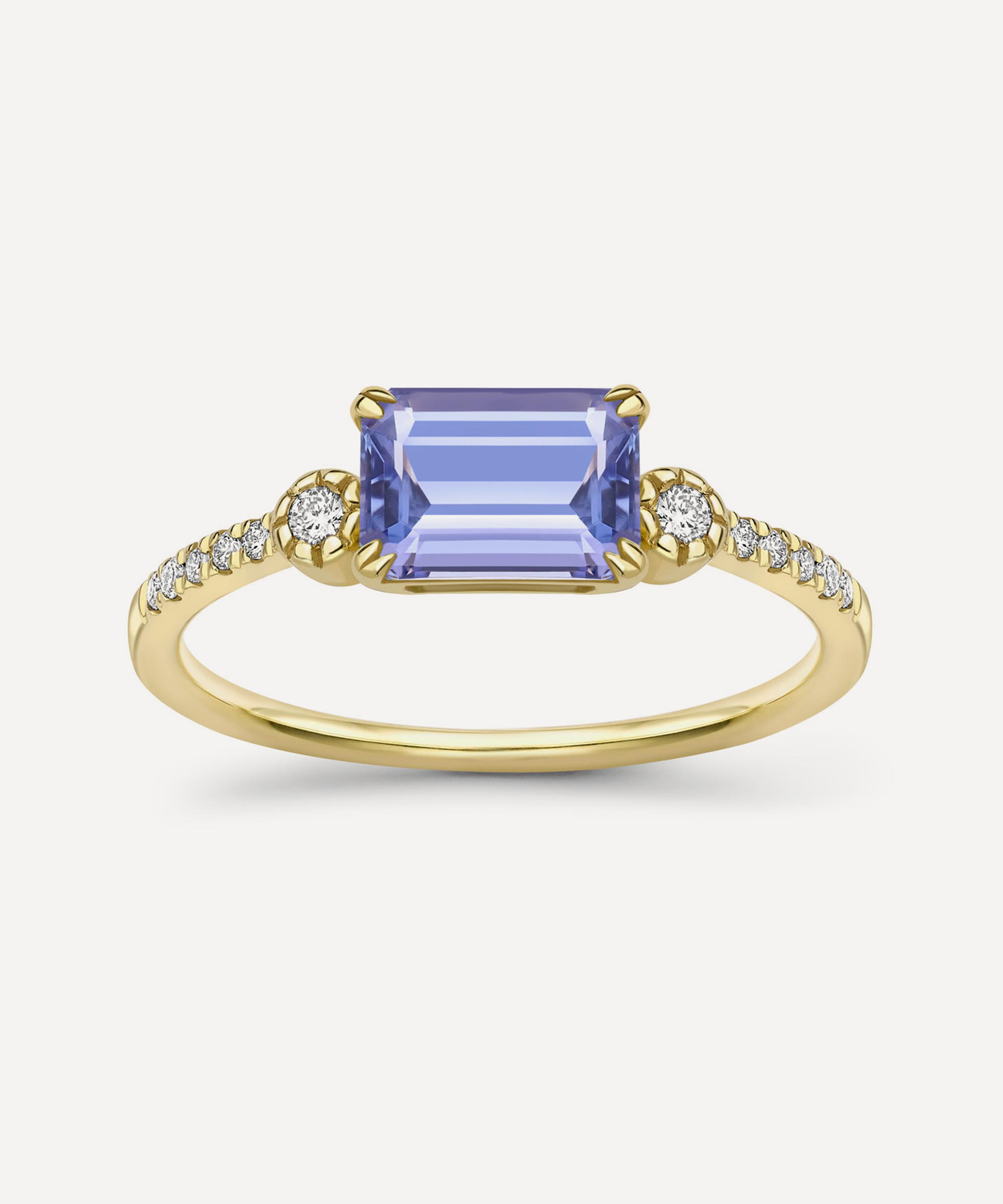 Dinny Hall - 14ct Gold Betony Tanzanite and Diamond Ring