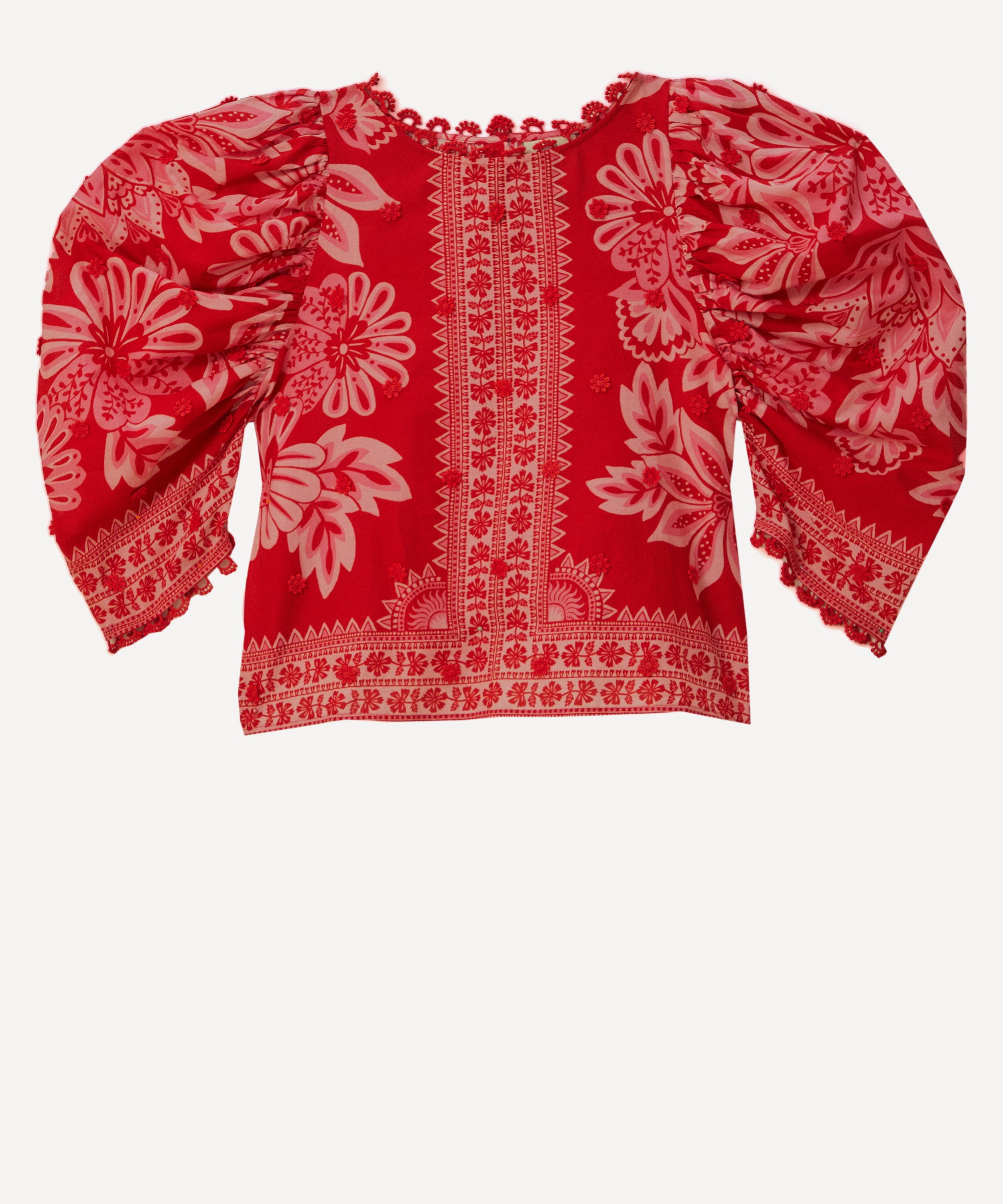 FARM Rio - Flora Tapestry Red Blouse image number 0