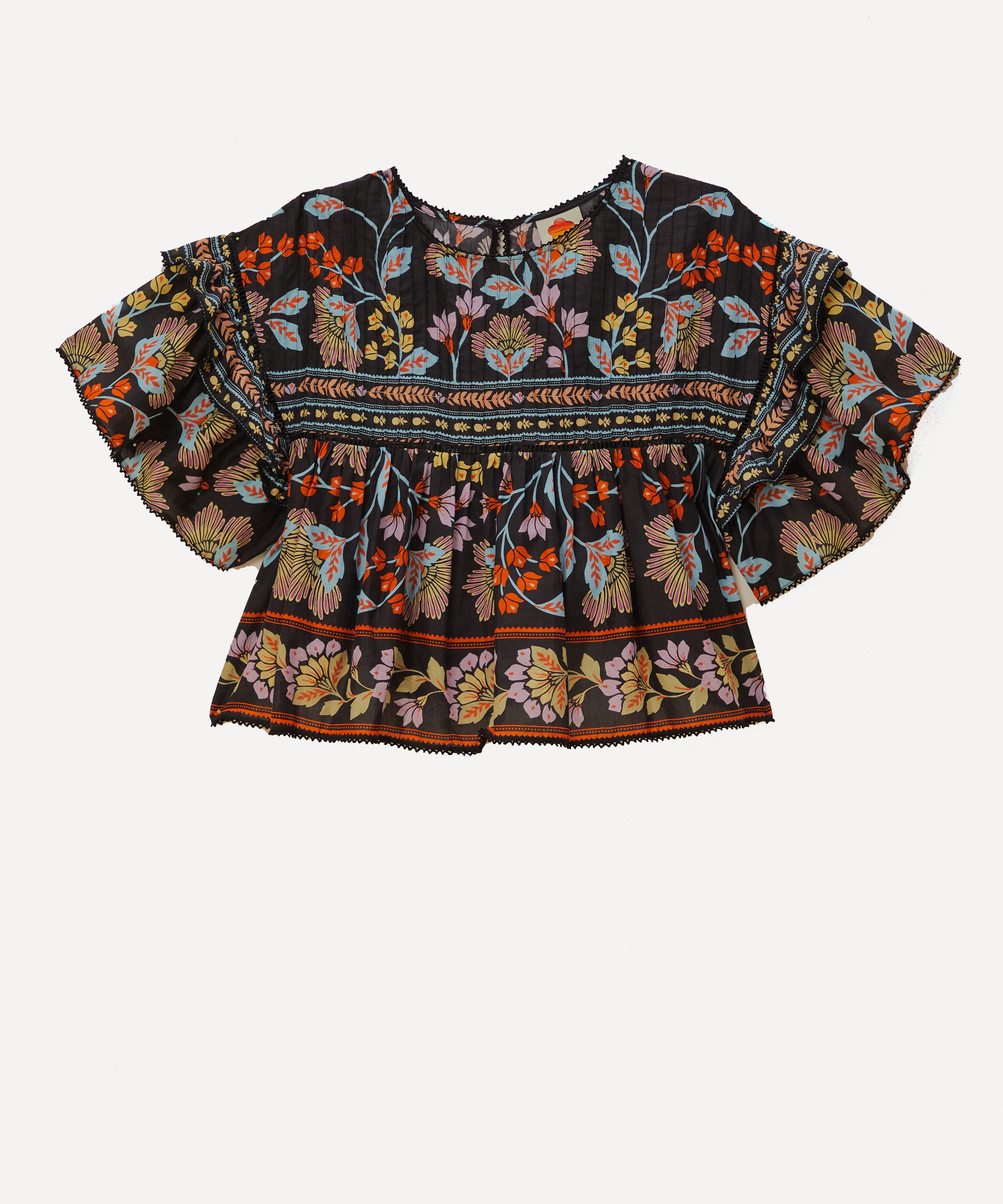 FARM Rio - Flowery Black Blouse image number 0