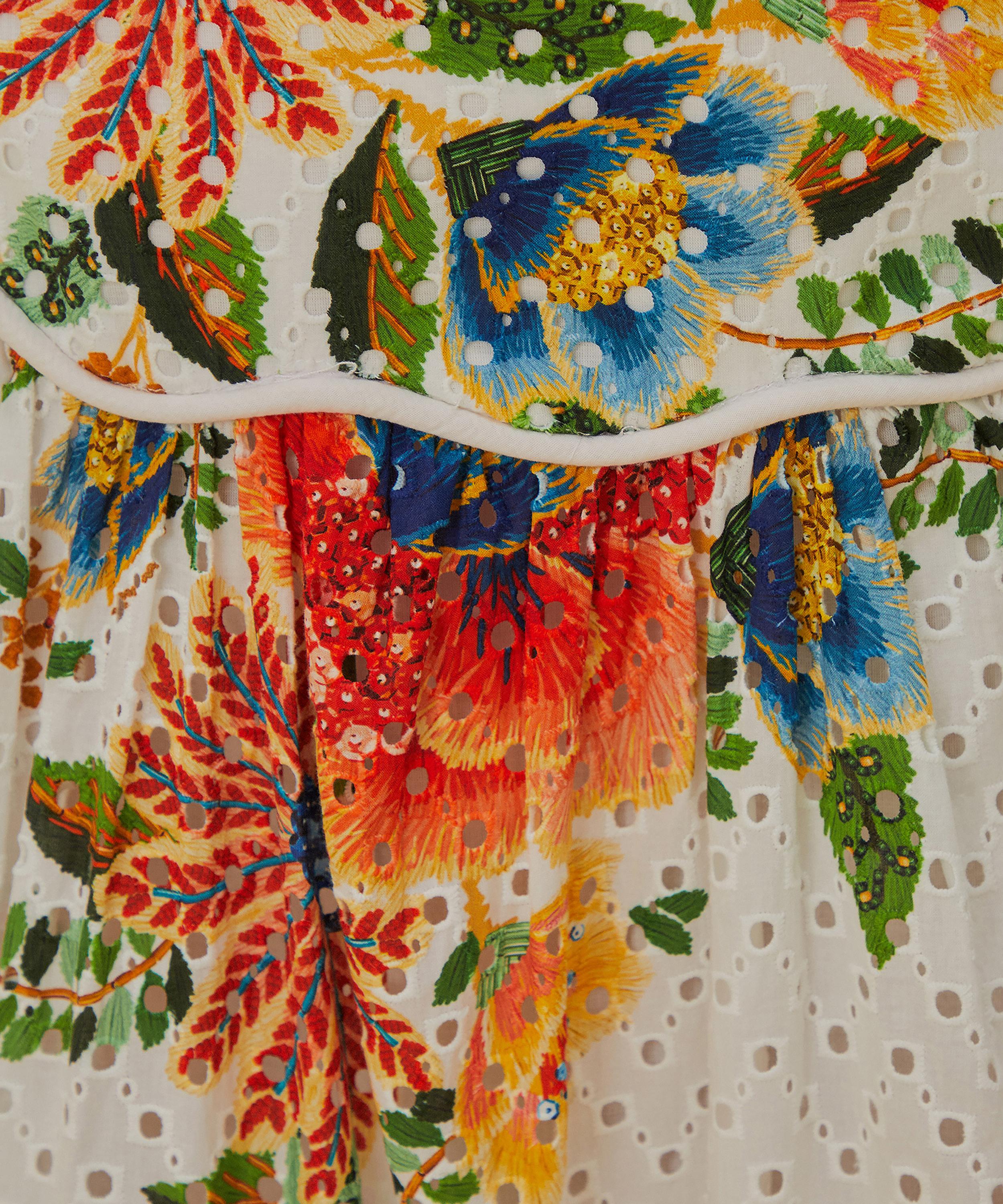 FARM Rio - Delicate Garden Off-White Midi Skirt image number 3