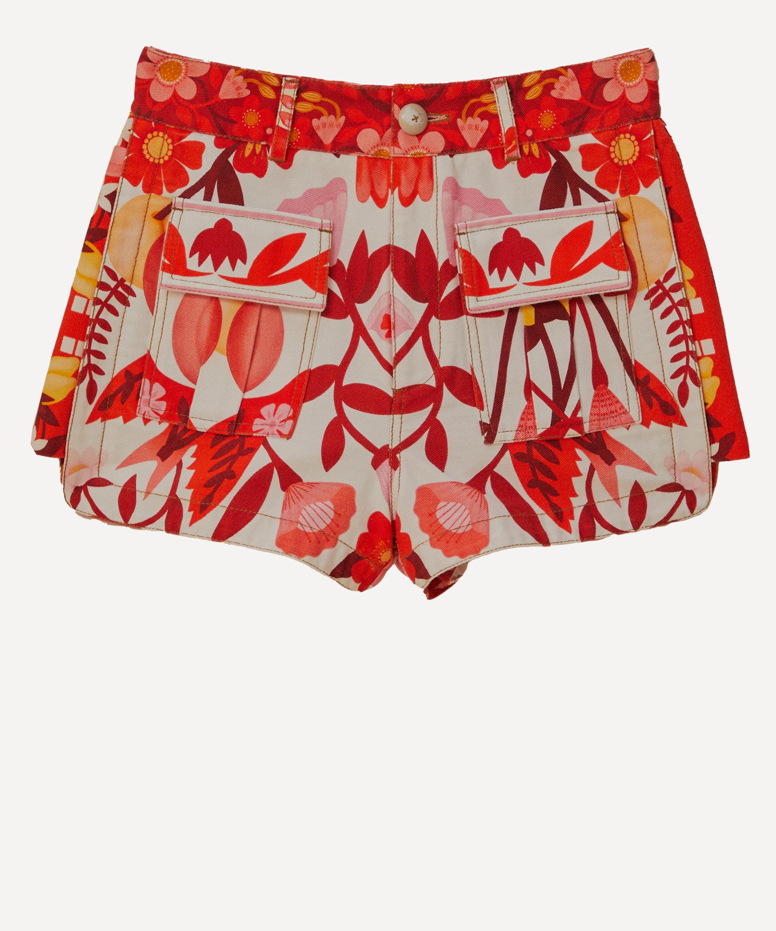 FARM Rio - Off White Romantic Orchard Shorts image number 0