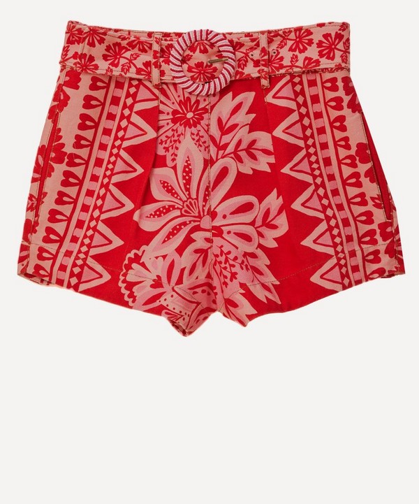 FARM Rio - Flora Tapestry Red Shorts image number null