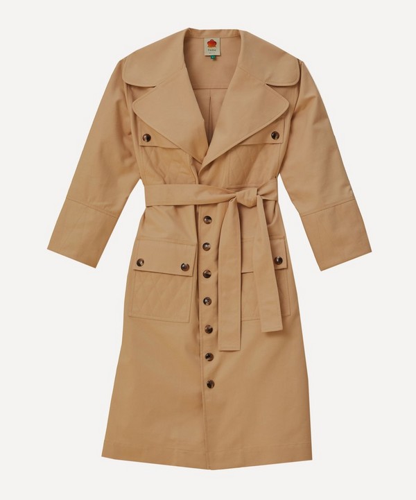 FARM Rio - Pockets Over Nude Trench Coat image number null