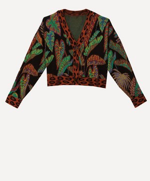 FARM Rio - Cool Foliage Cropped Knit Cardigan image number 0