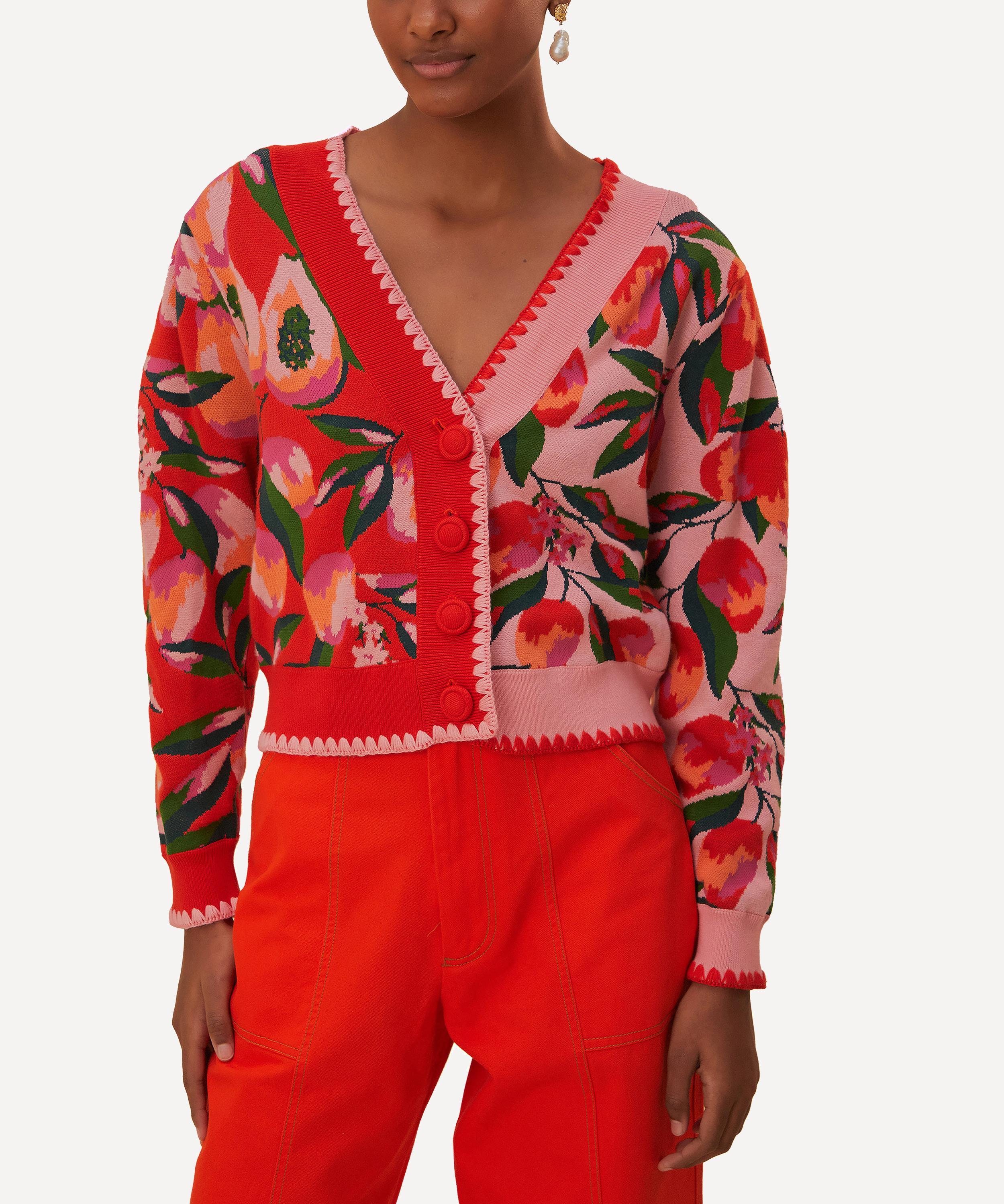 FARM Rio - Mixed Papaya Knit Cardigan image number 1
