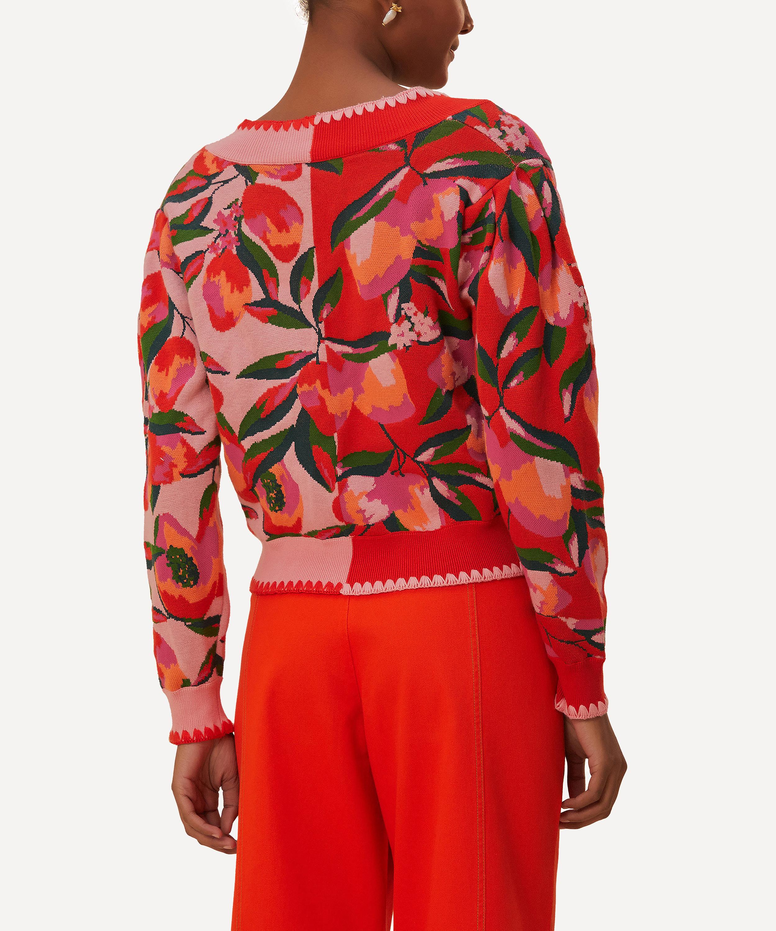 FARM Rio - Mixed Papaya Knit Cardigan image number 2