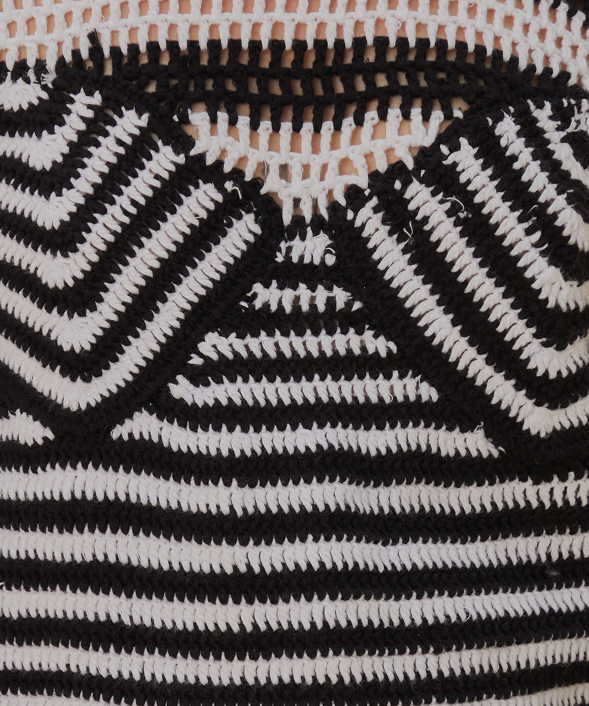 FARM Rio - Black and White Stripes Crochet Blouse image number 3