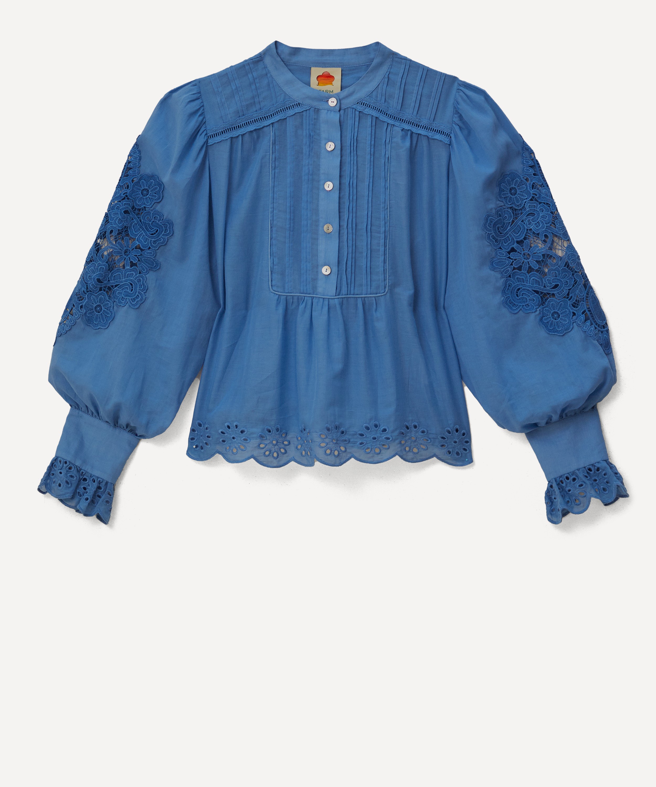 FARM Rio - Blue Long Sleeve Blouse image number 0