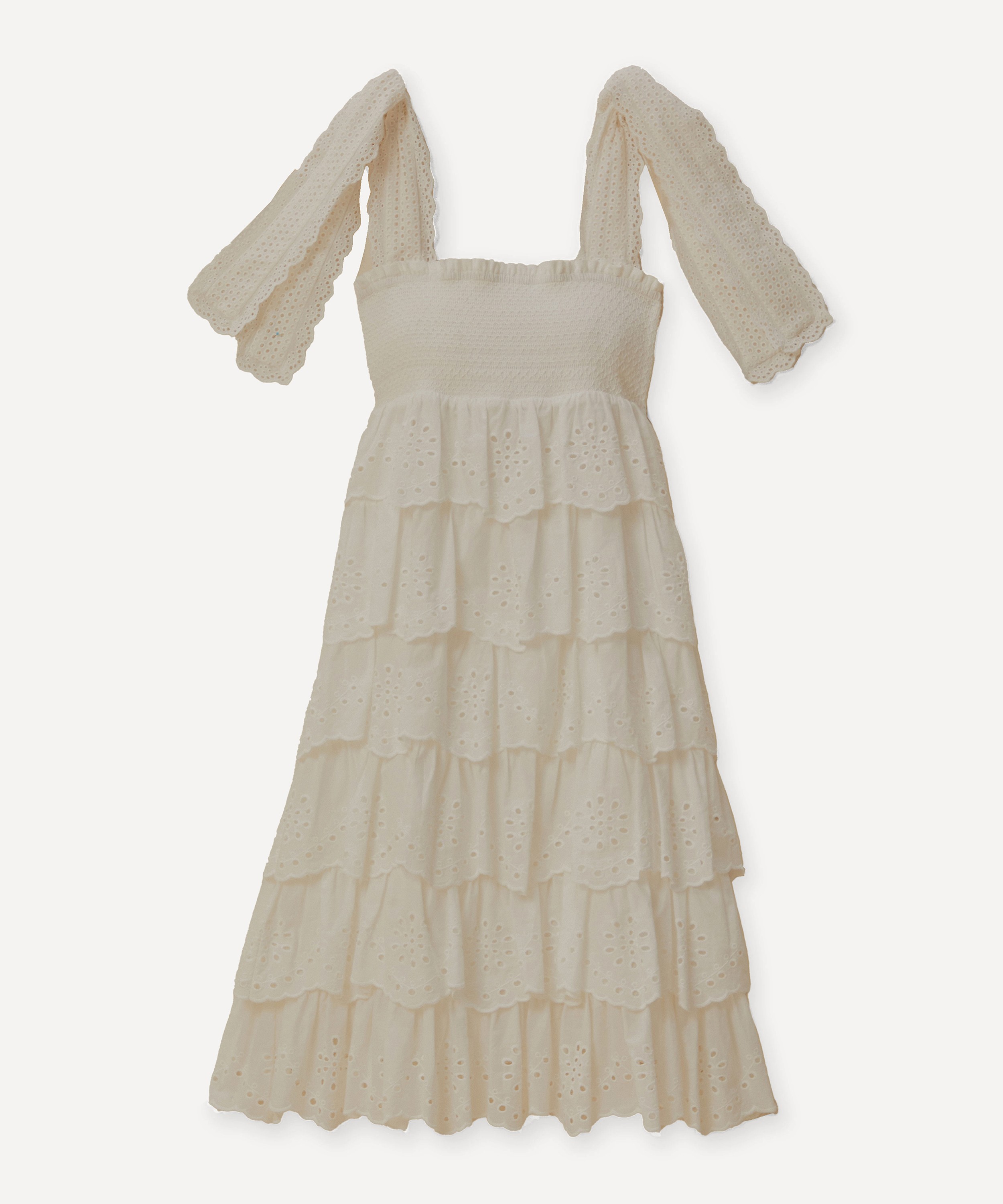 FARM Rio - Embroidered Ruffle Midi Dress image number 0