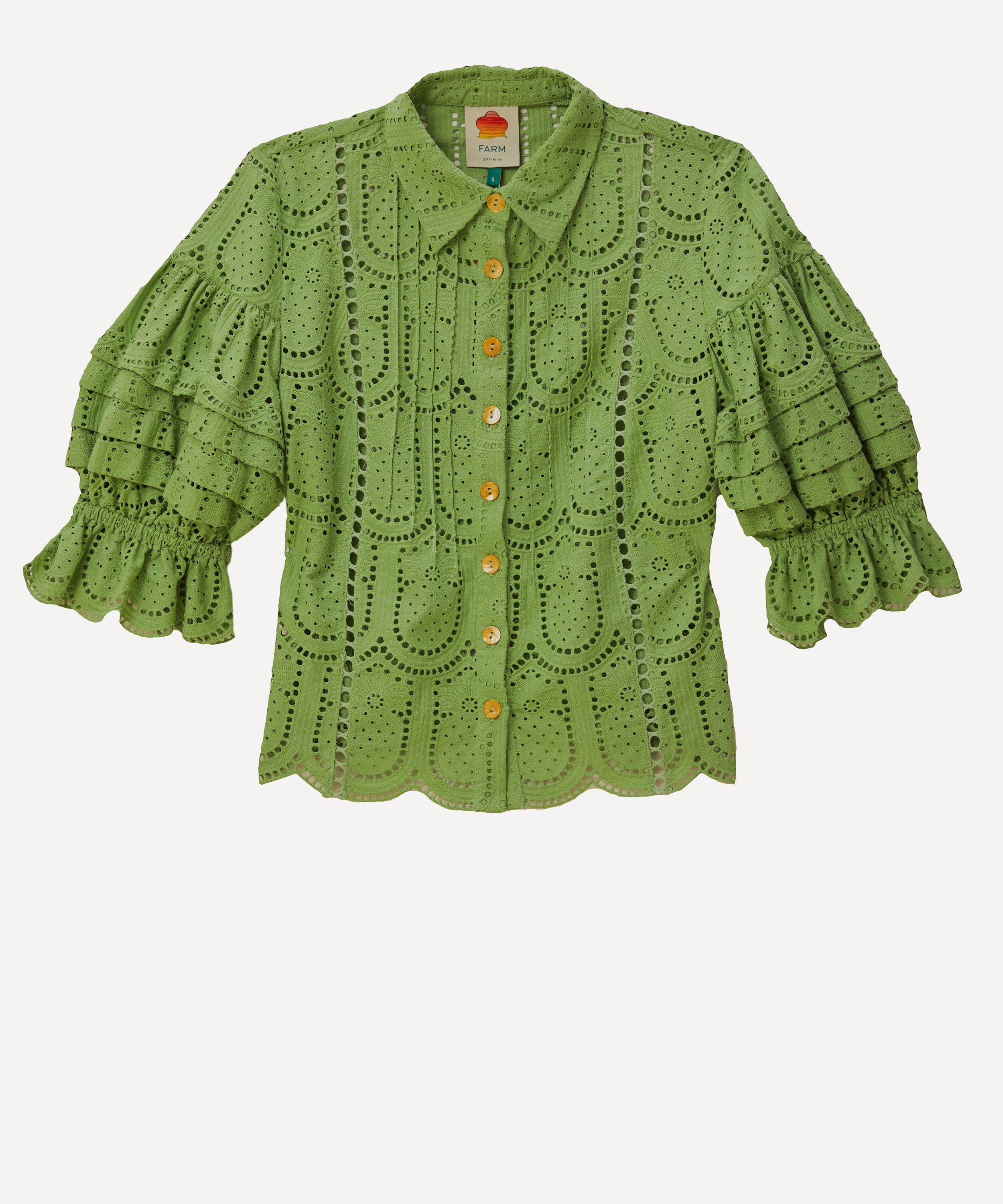 FARM Rio - Pineapple Eyelet Blouse image number 0