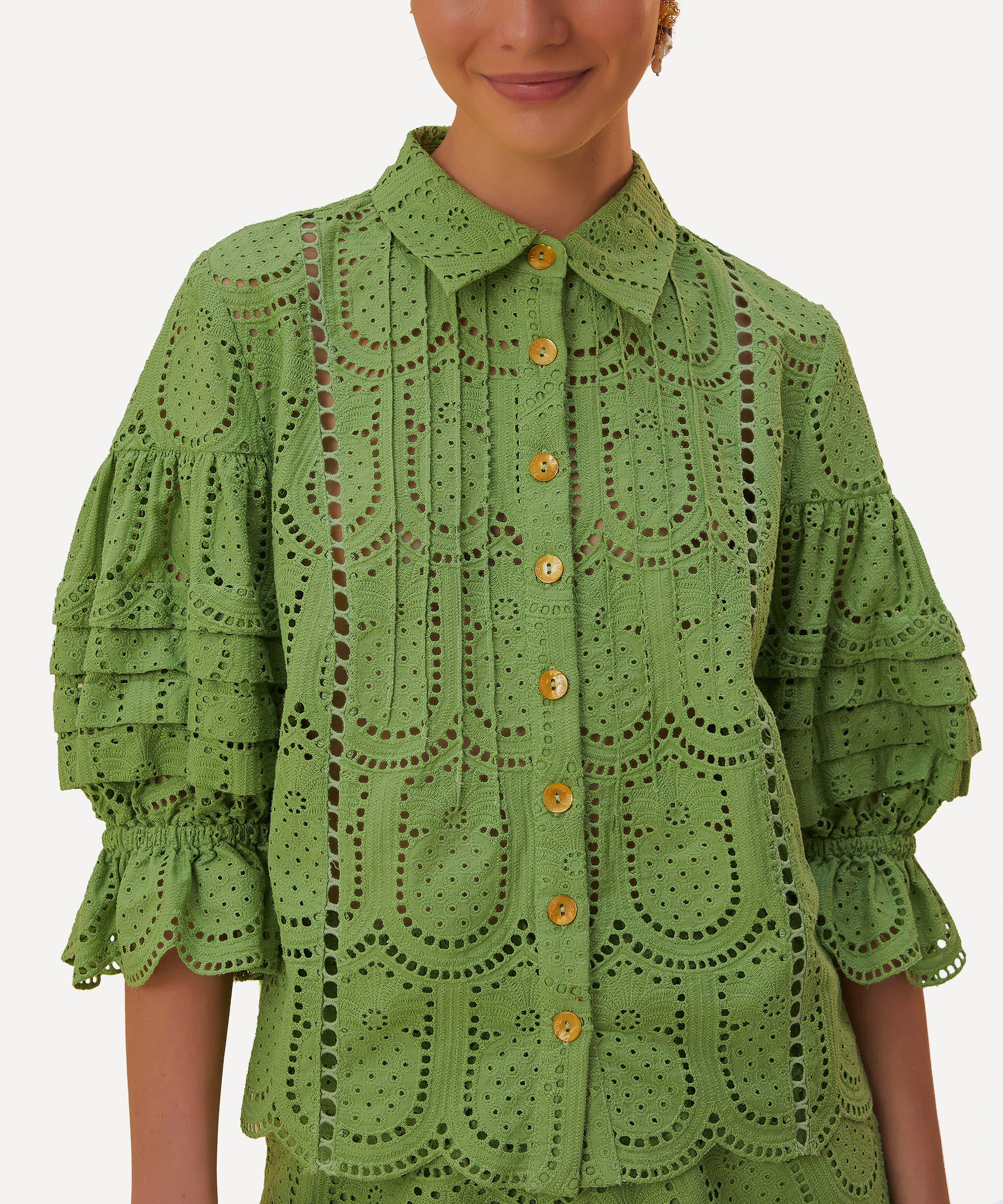 FARM Rio - Pineapple Eyelet Blouse image number 1