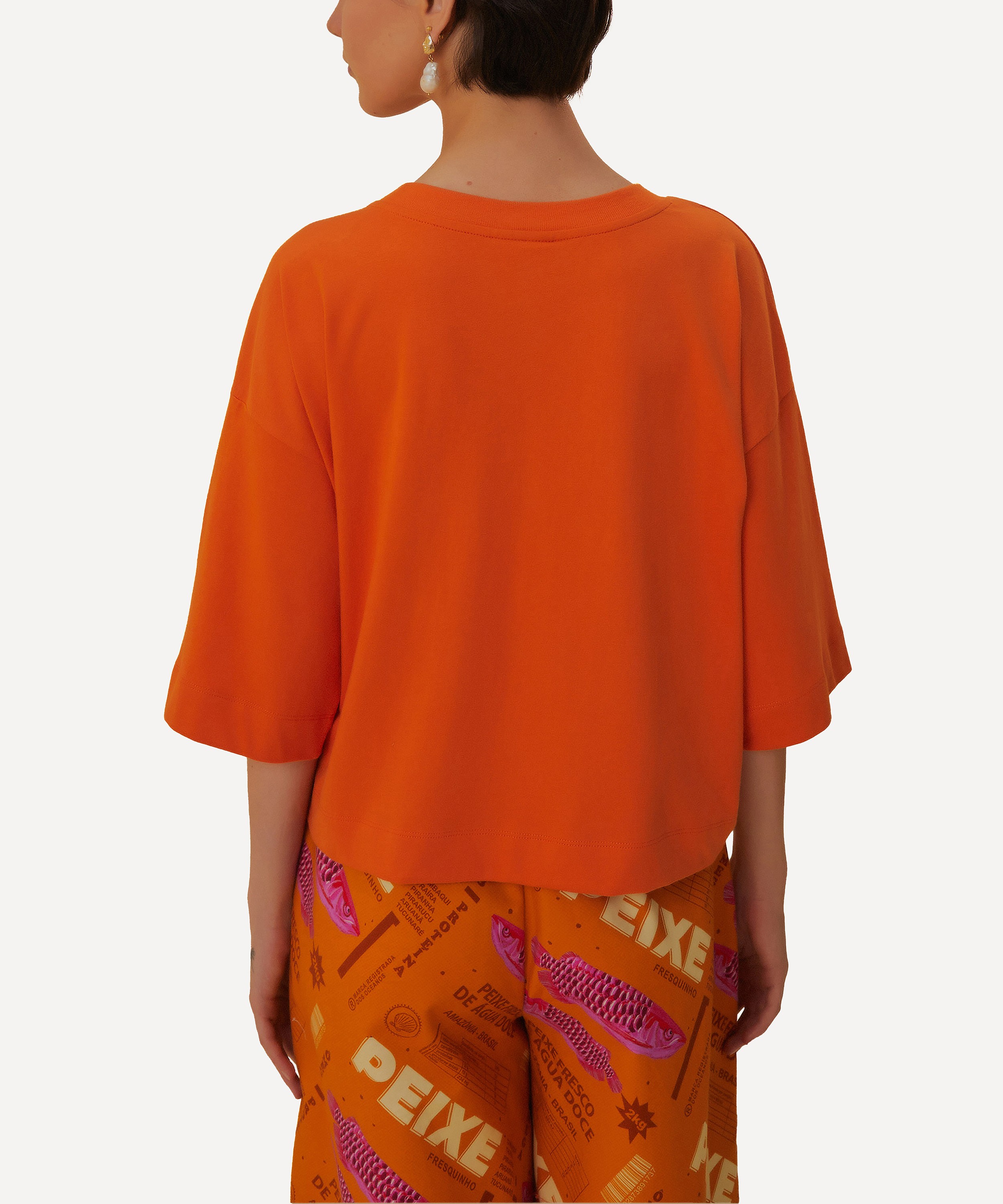 FARM Rio - Orange Farm Cotton T-Shirt image number 2