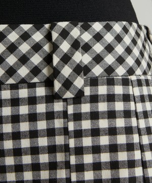 Aligne - Kinga Long Pleated Black Gingham Skirt image number 4