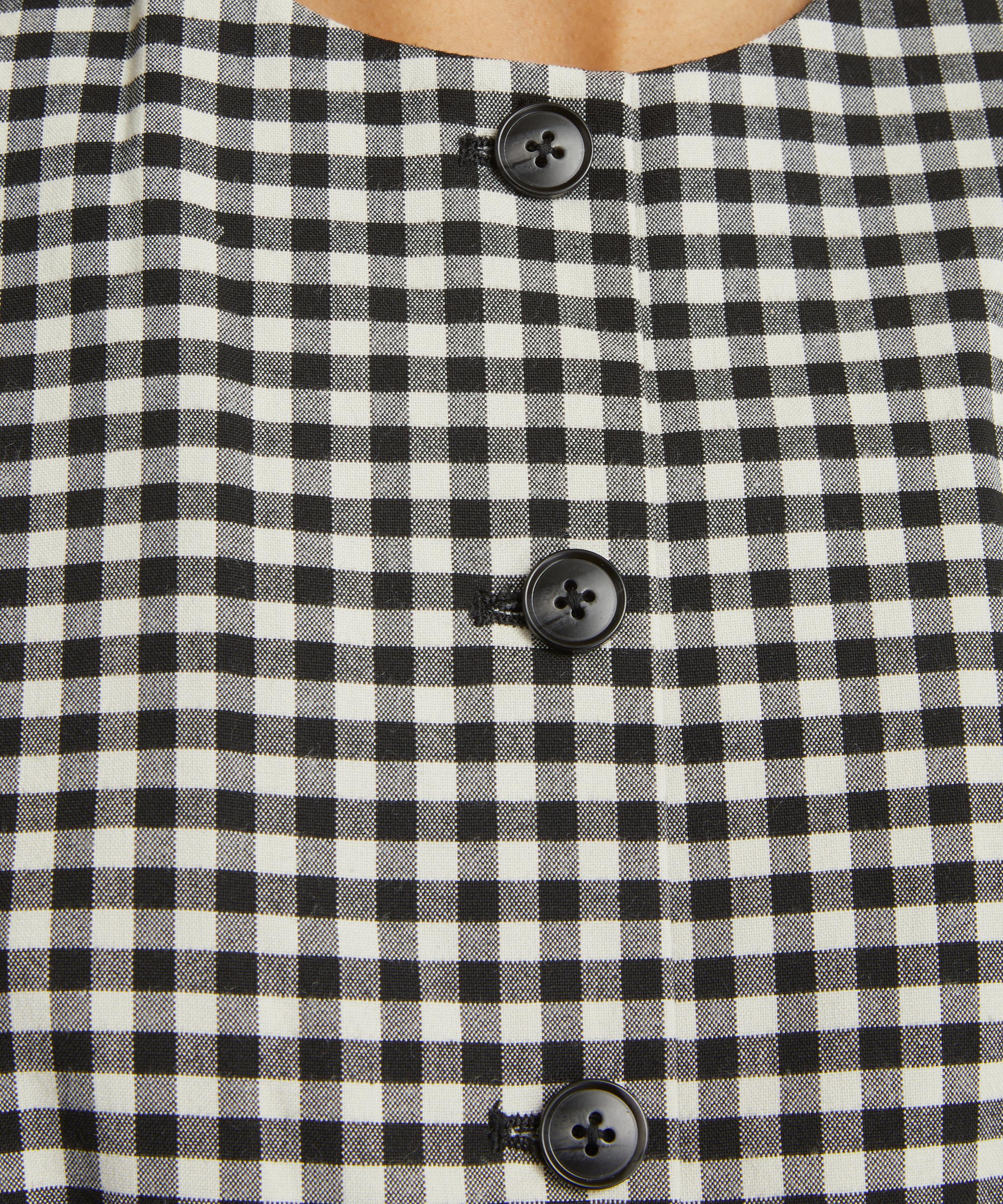 Aligne - Martello Black Gingham Waistcoat image number 4