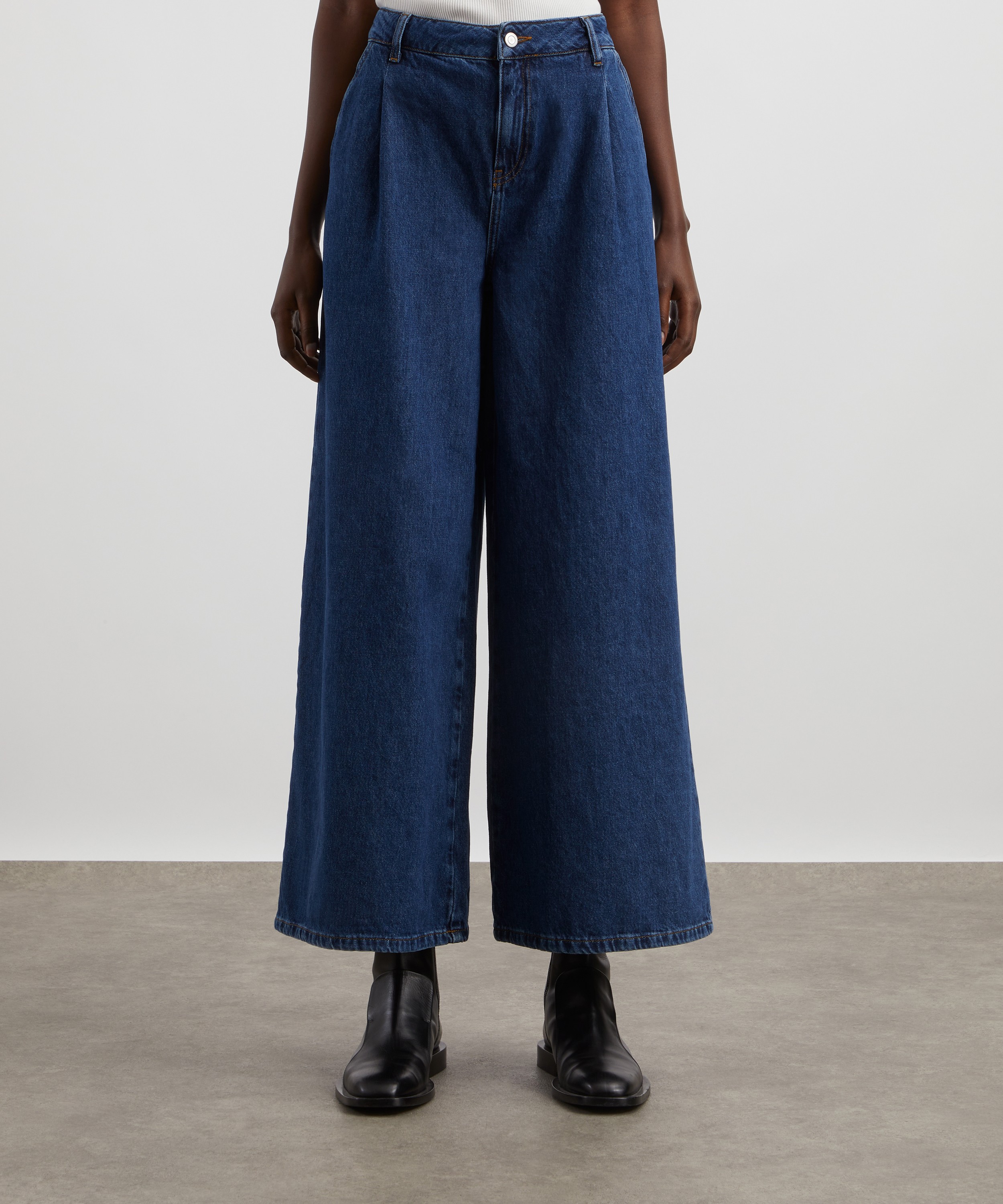 Aligne - Martha Pleat Front Wide Leg Jeans image number 2