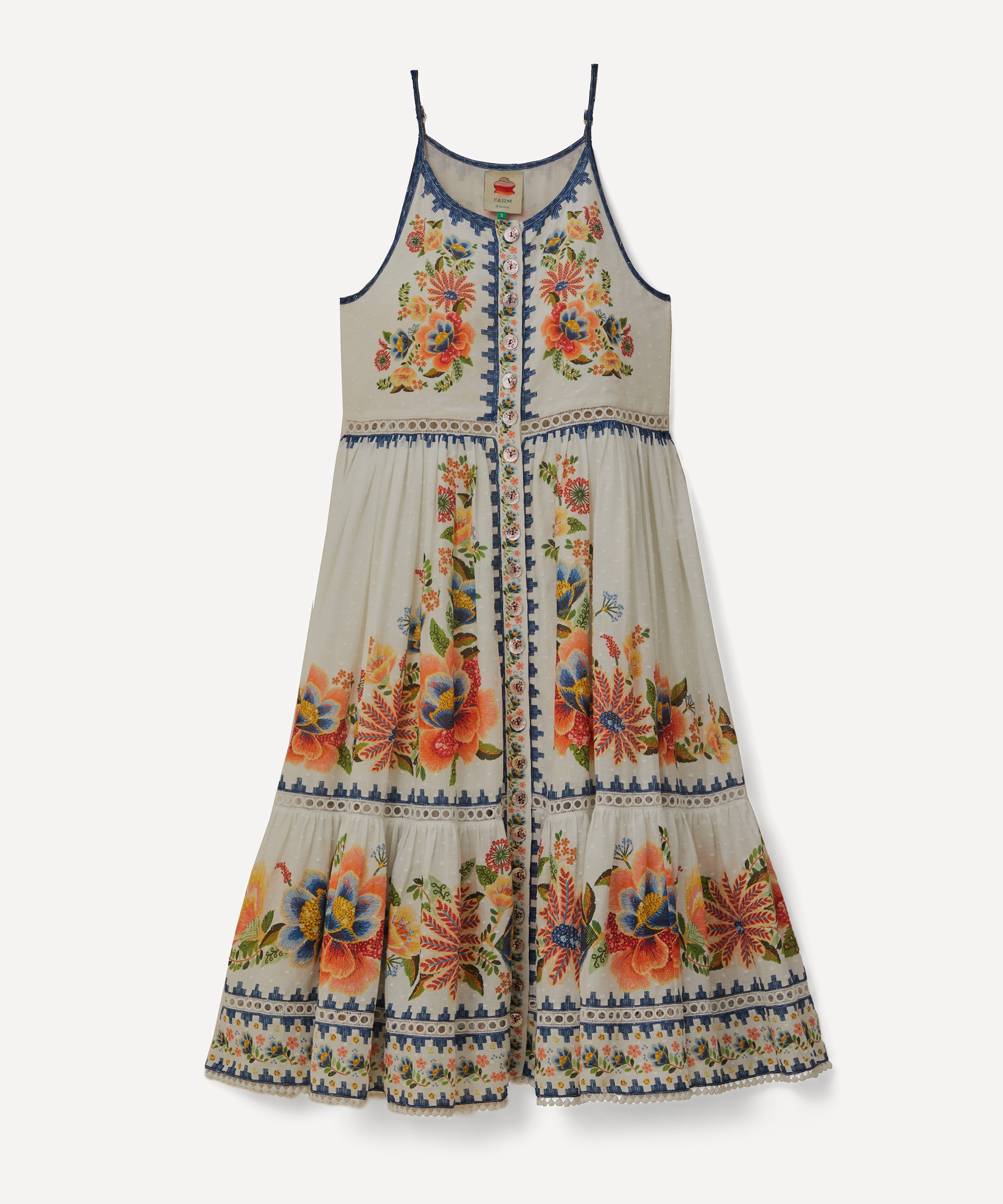 FARM Rio - Delicate Garden Off-White Midi Dress image number 0