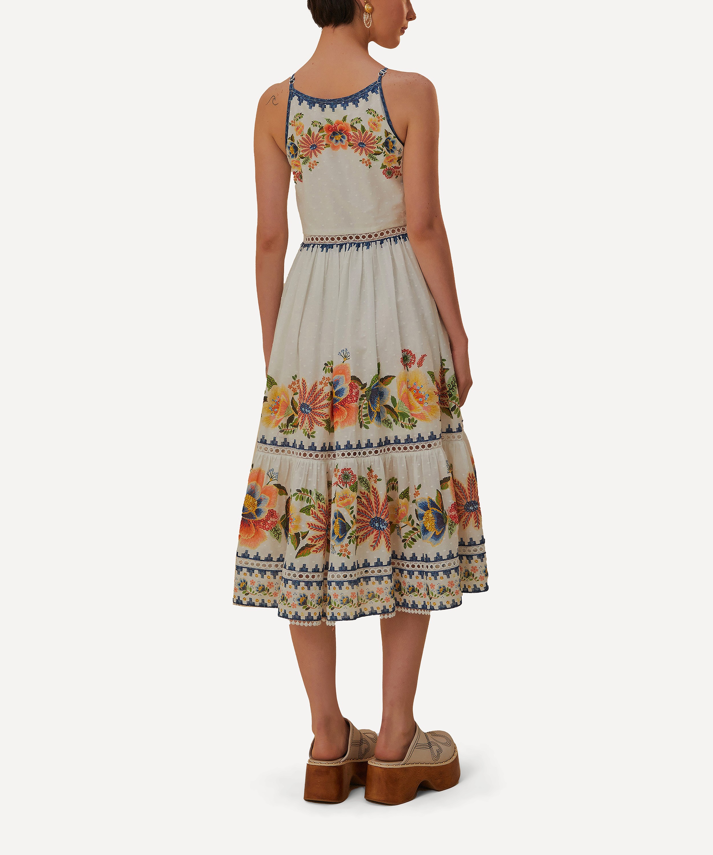 FARM Rio - Delicate Garden Off-White Midi Dress image number 2