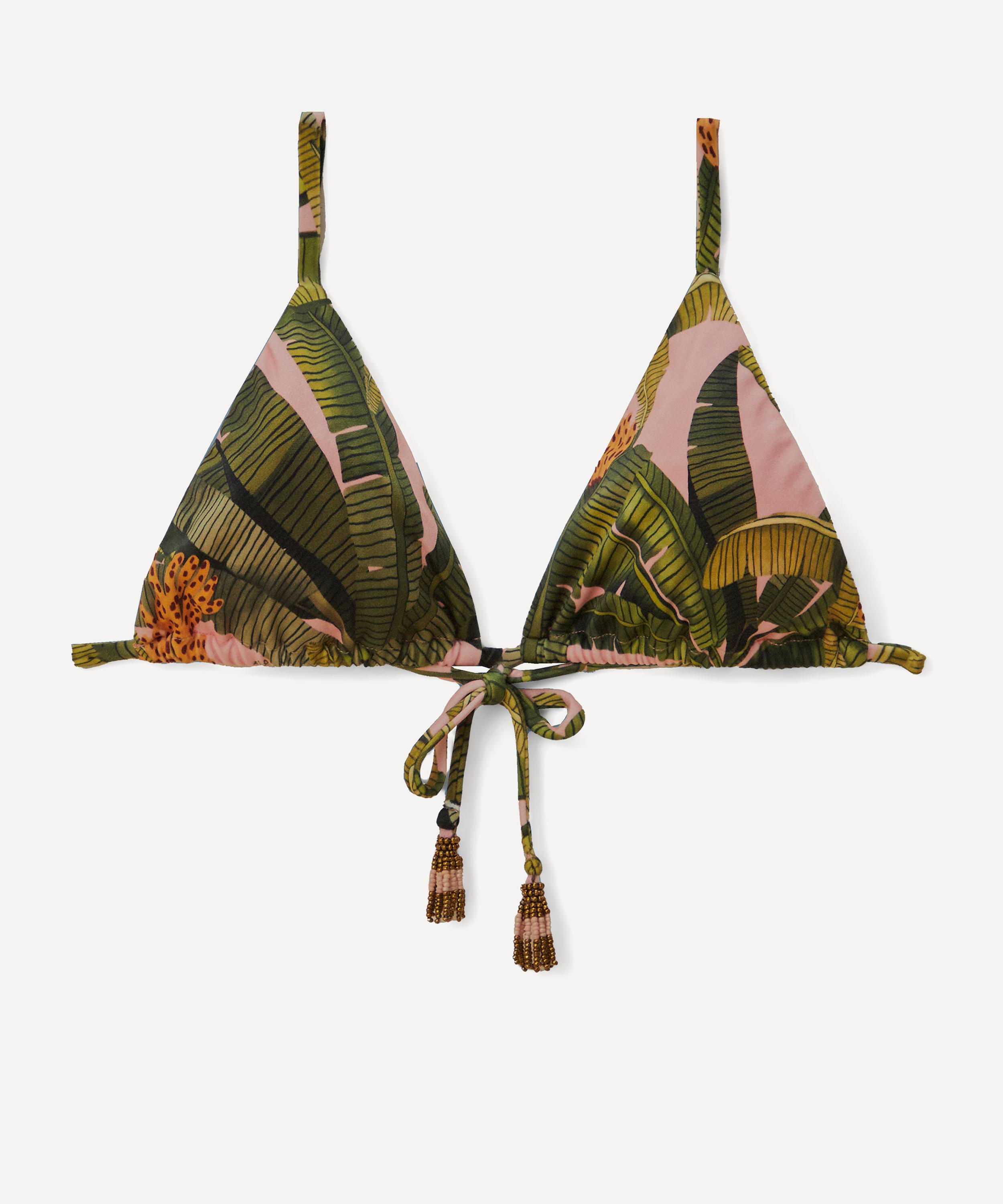 FARM Rio - Banana Leaves Bikini Tie Side Top image number 0