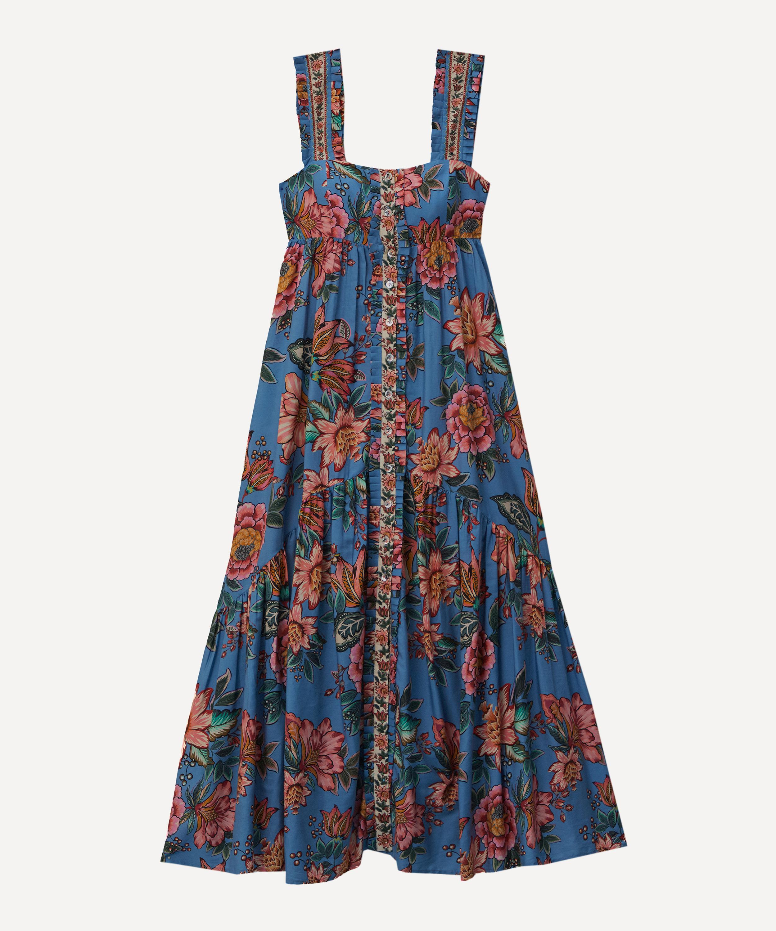 FARM Rio - Wonderful Bouquet Blue Maxi-Dress image number 0