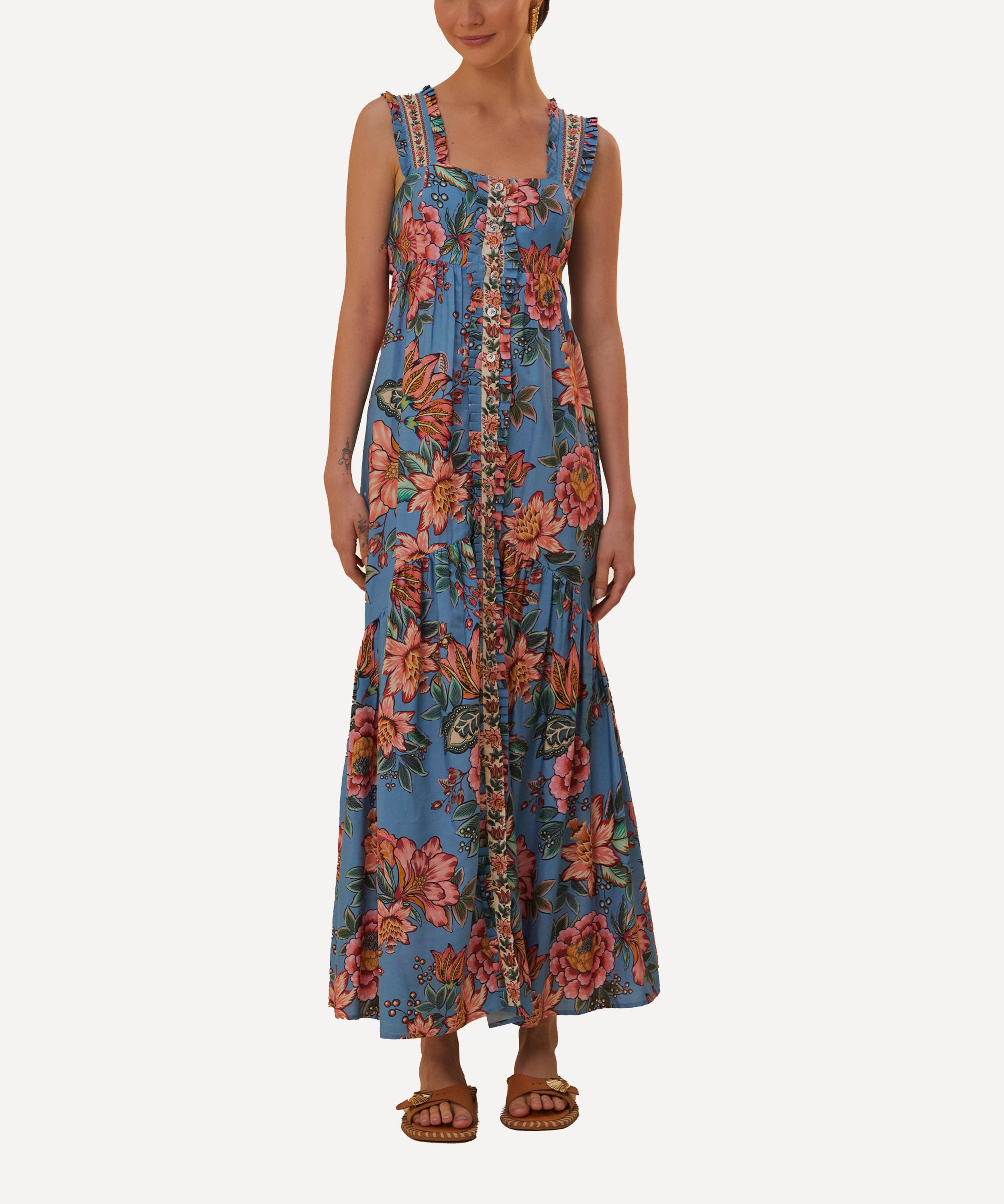 FARM Rio - Wonderful Bouquet Blue Maxi-Dress image number 1