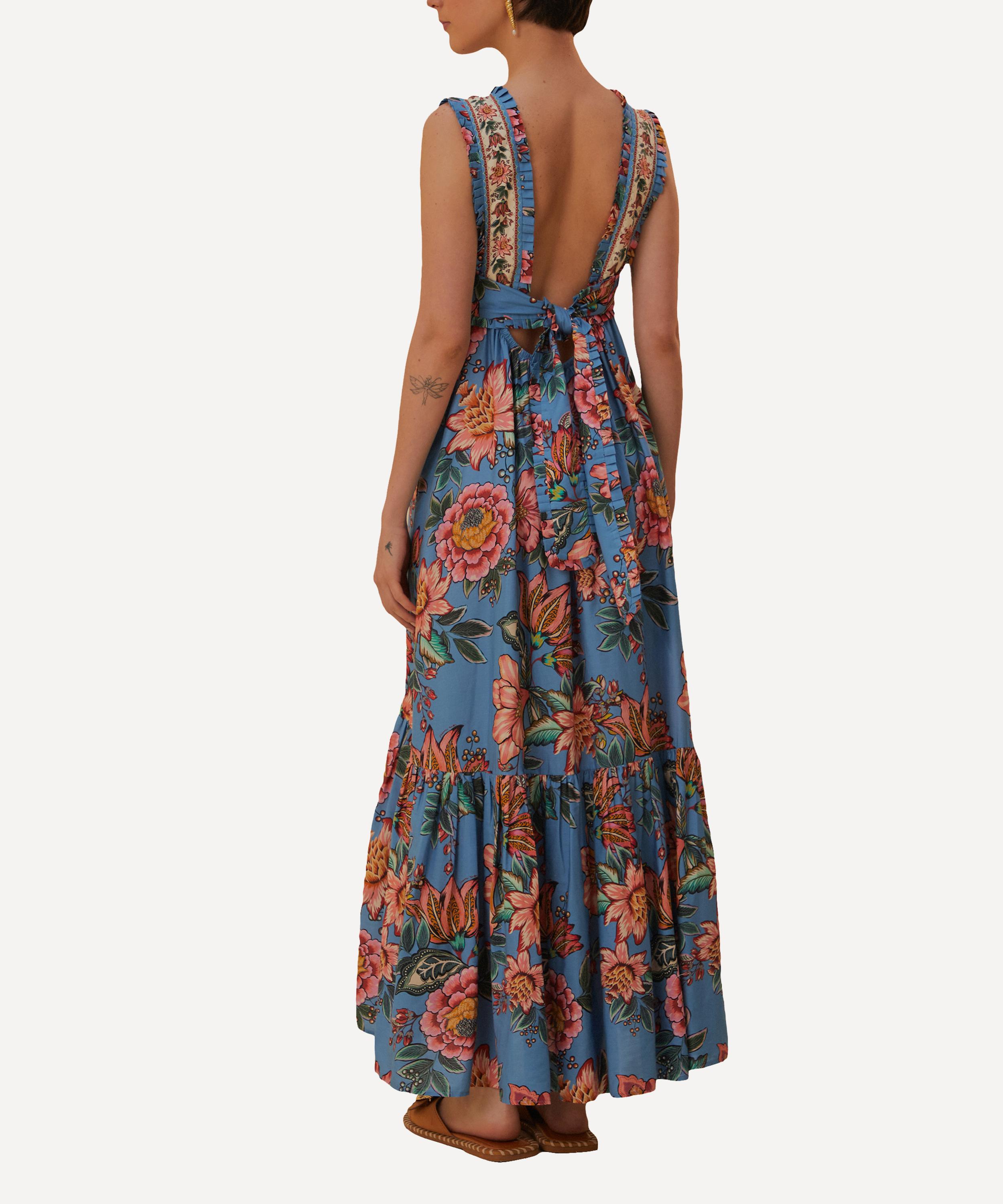 FARM Rio - Wonderful Bouquet Blue Maxi-Dress image number 2