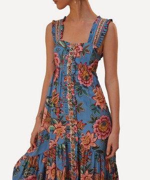FARM Rio - Wonderful Bouquet Blue Maxi-Dress image number 3