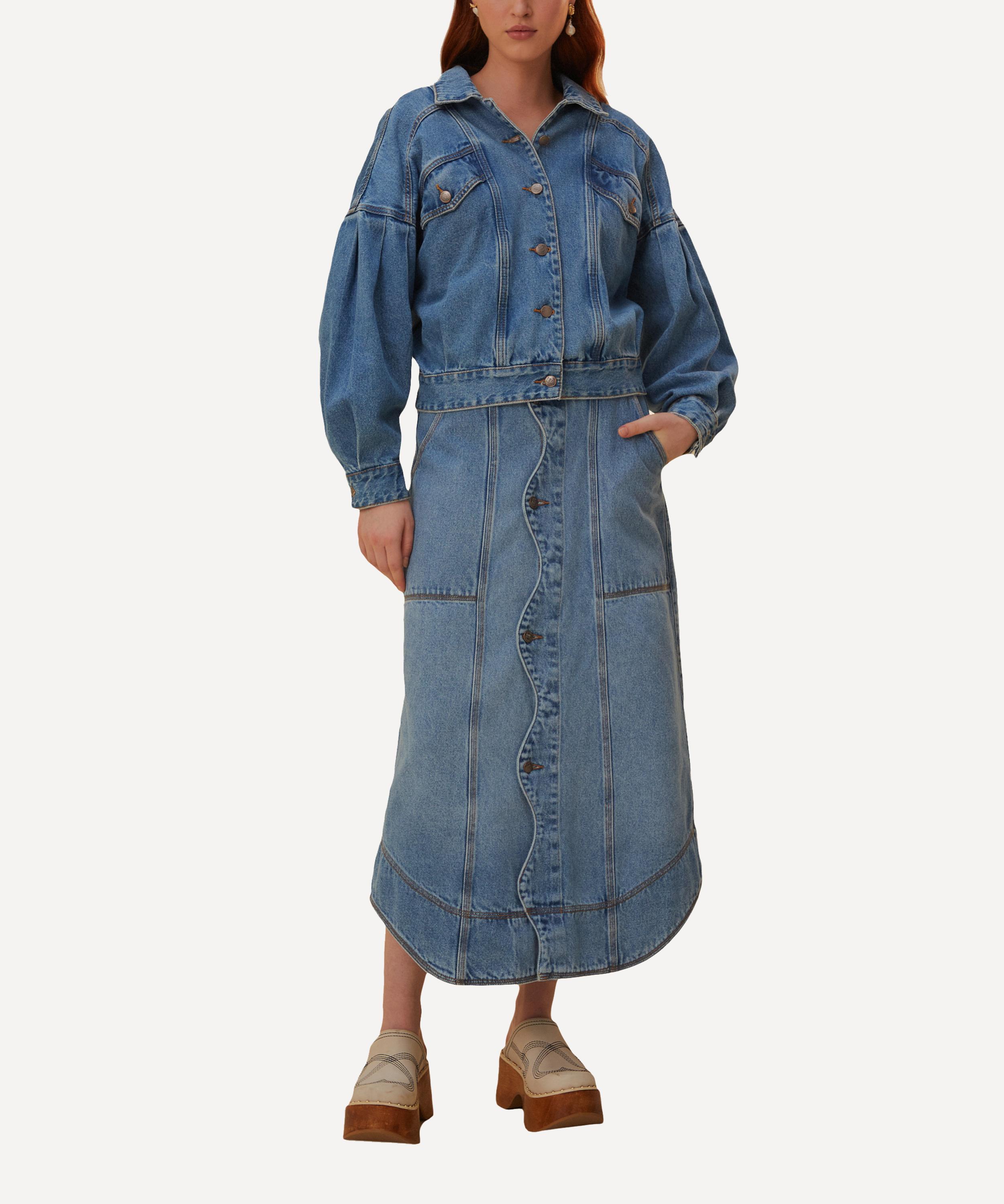 FARM Rio - Denim Wave Skirt image number 1