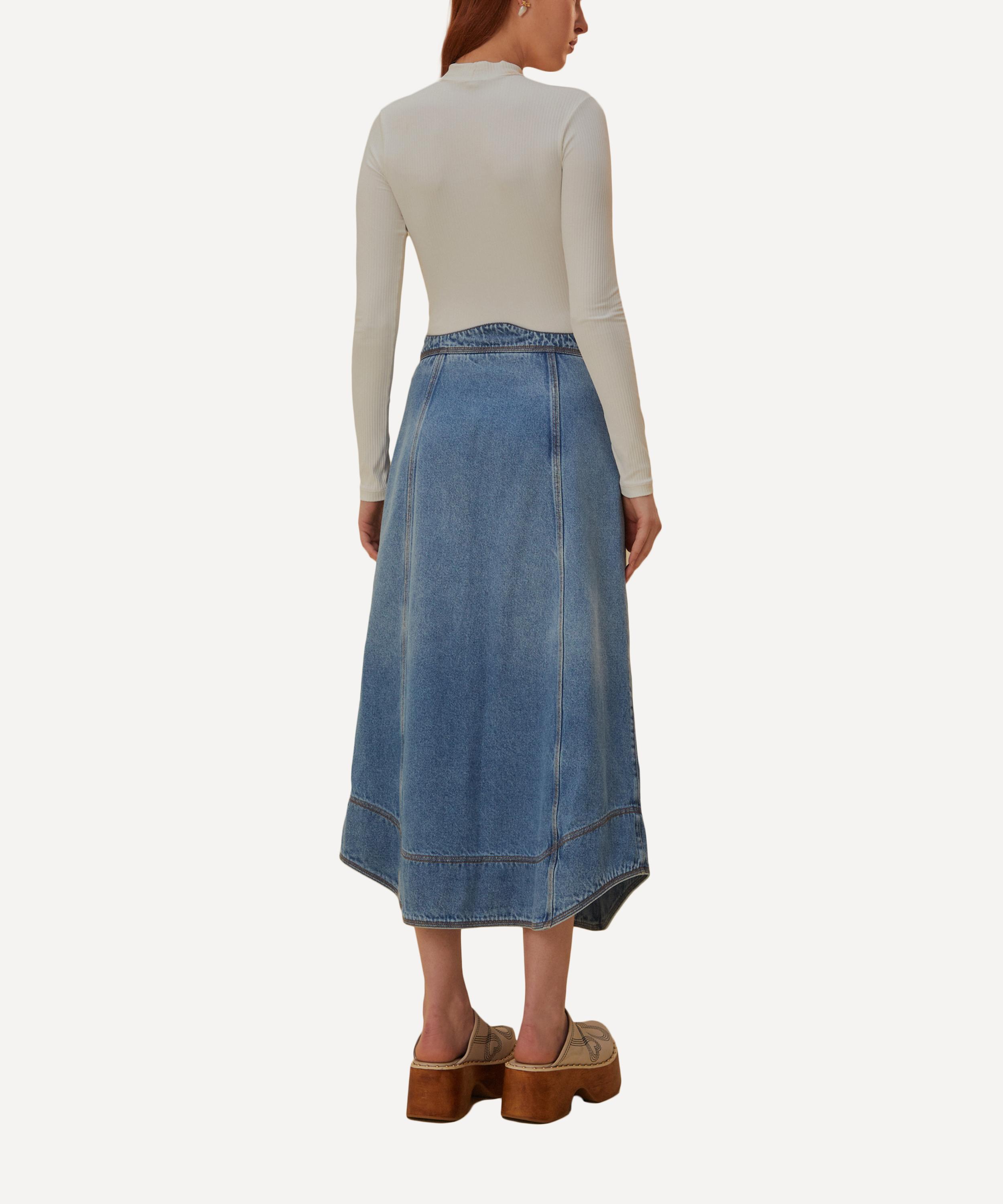 FARM Rio Denim Wave Skirt