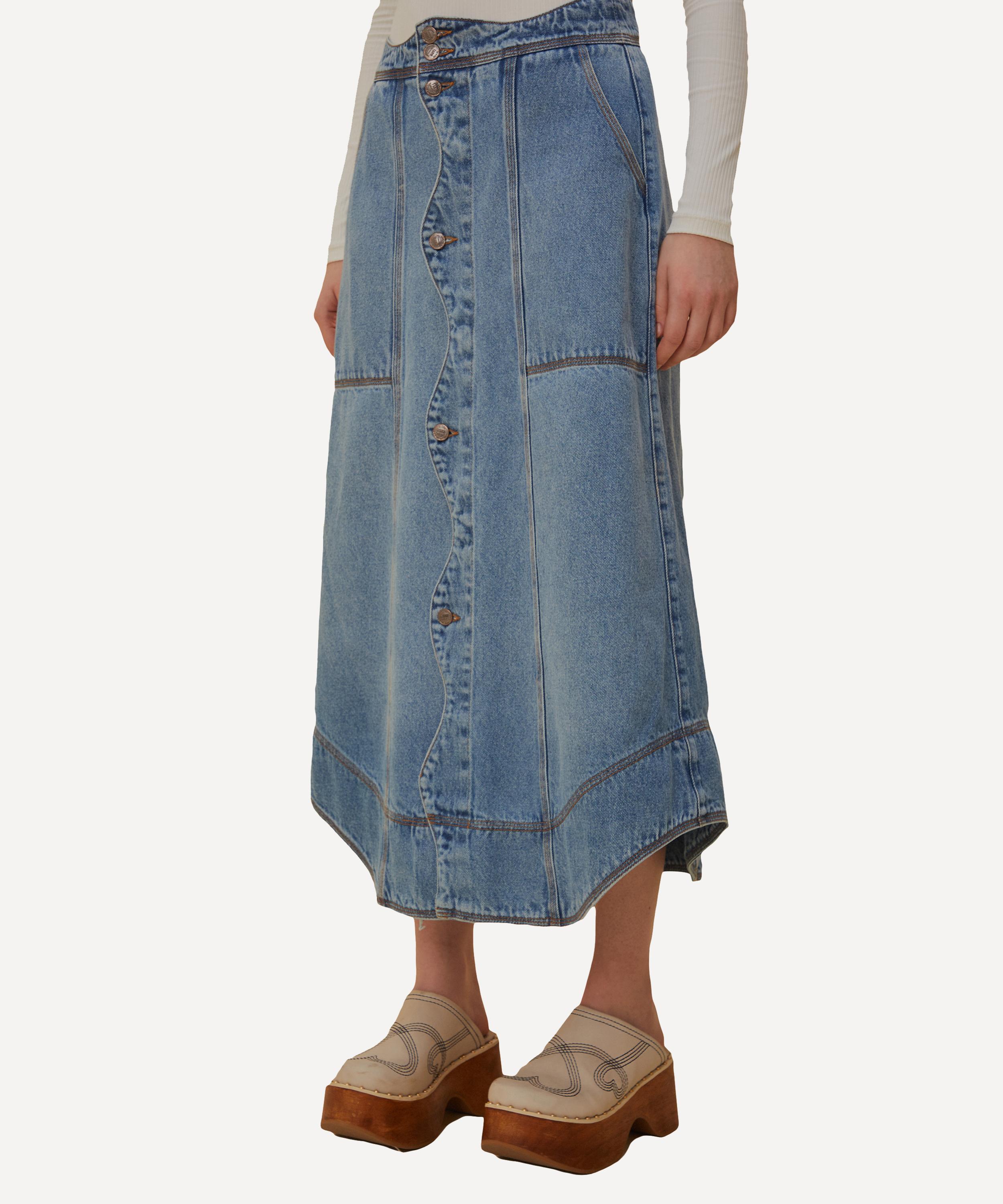 FARM Rio - Denim Wave Skirt image number 3