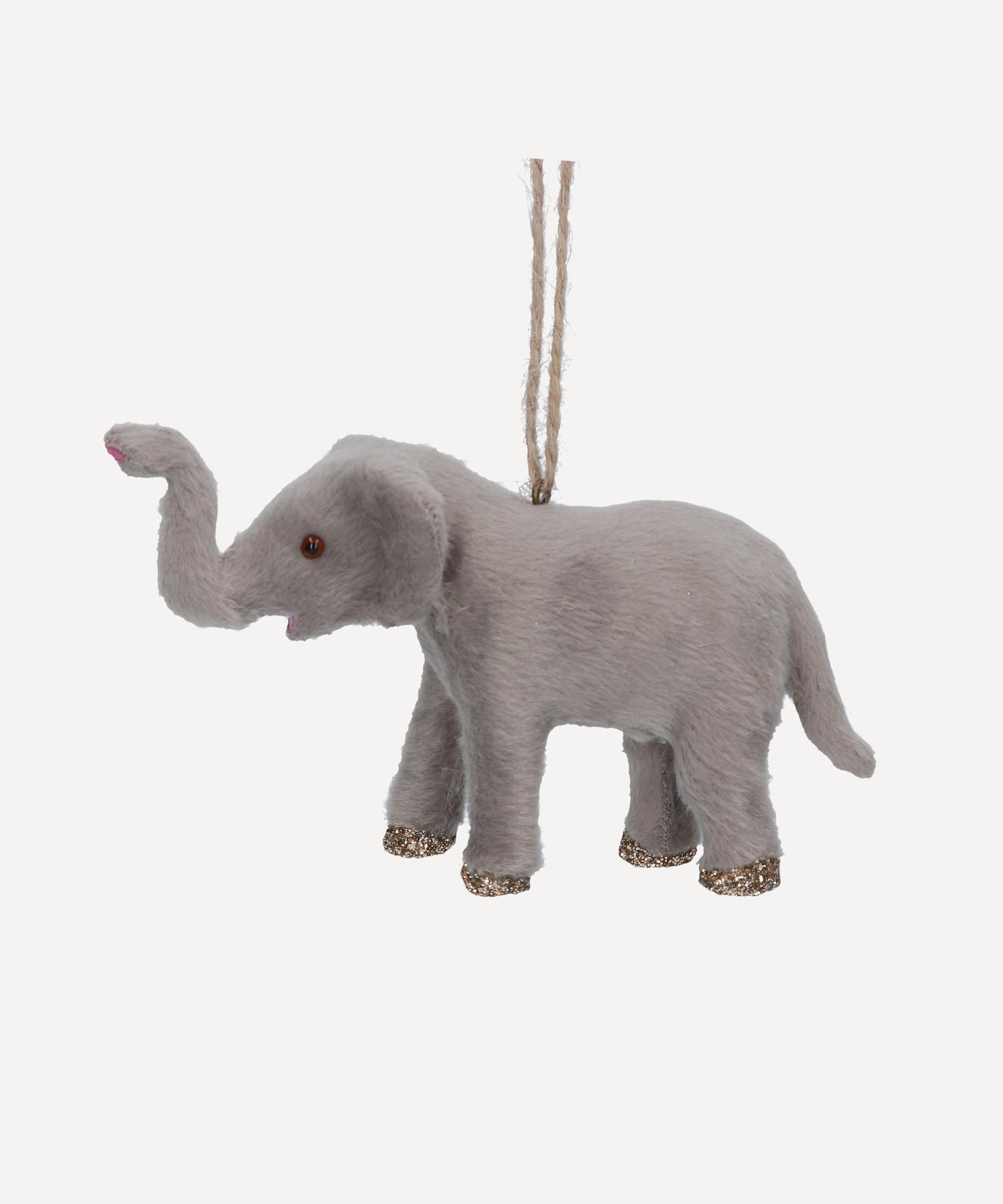 Christmas - Faux Fur Elephant Ornament image number 0