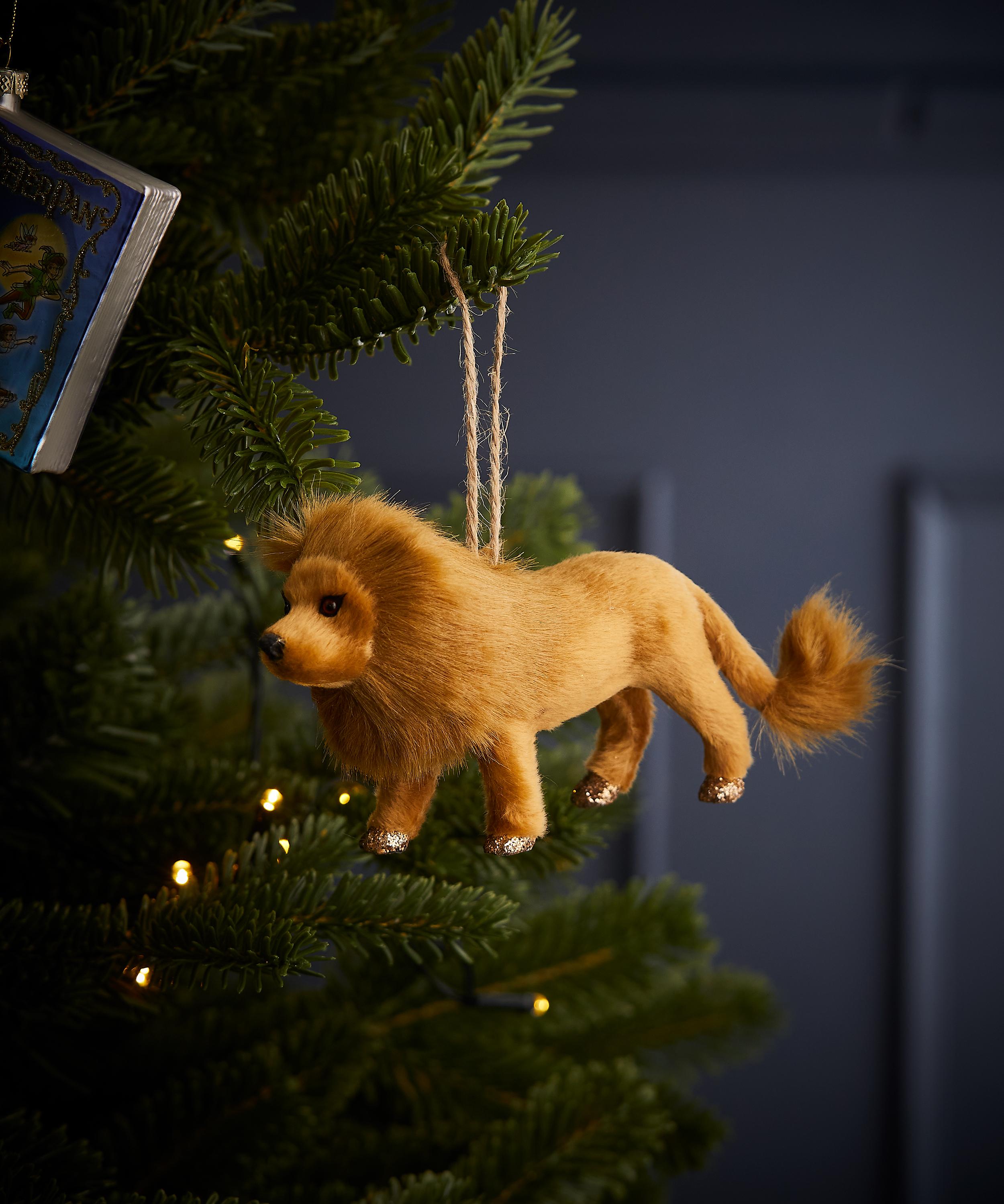 Christmas - Faux Fur Lion Ornament image number 1