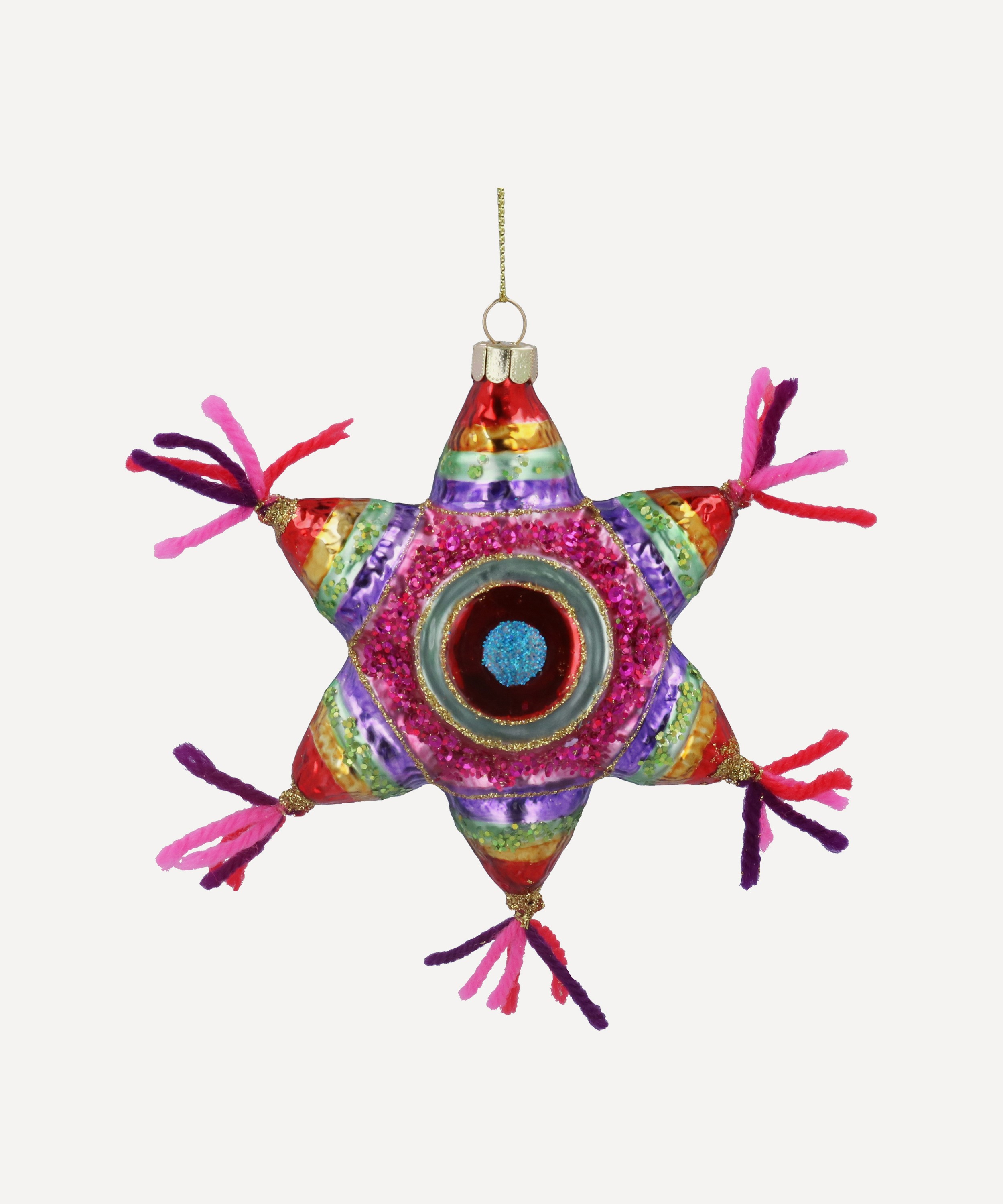 Christmas - Rainbow Ribbon Star Ornament image number 0