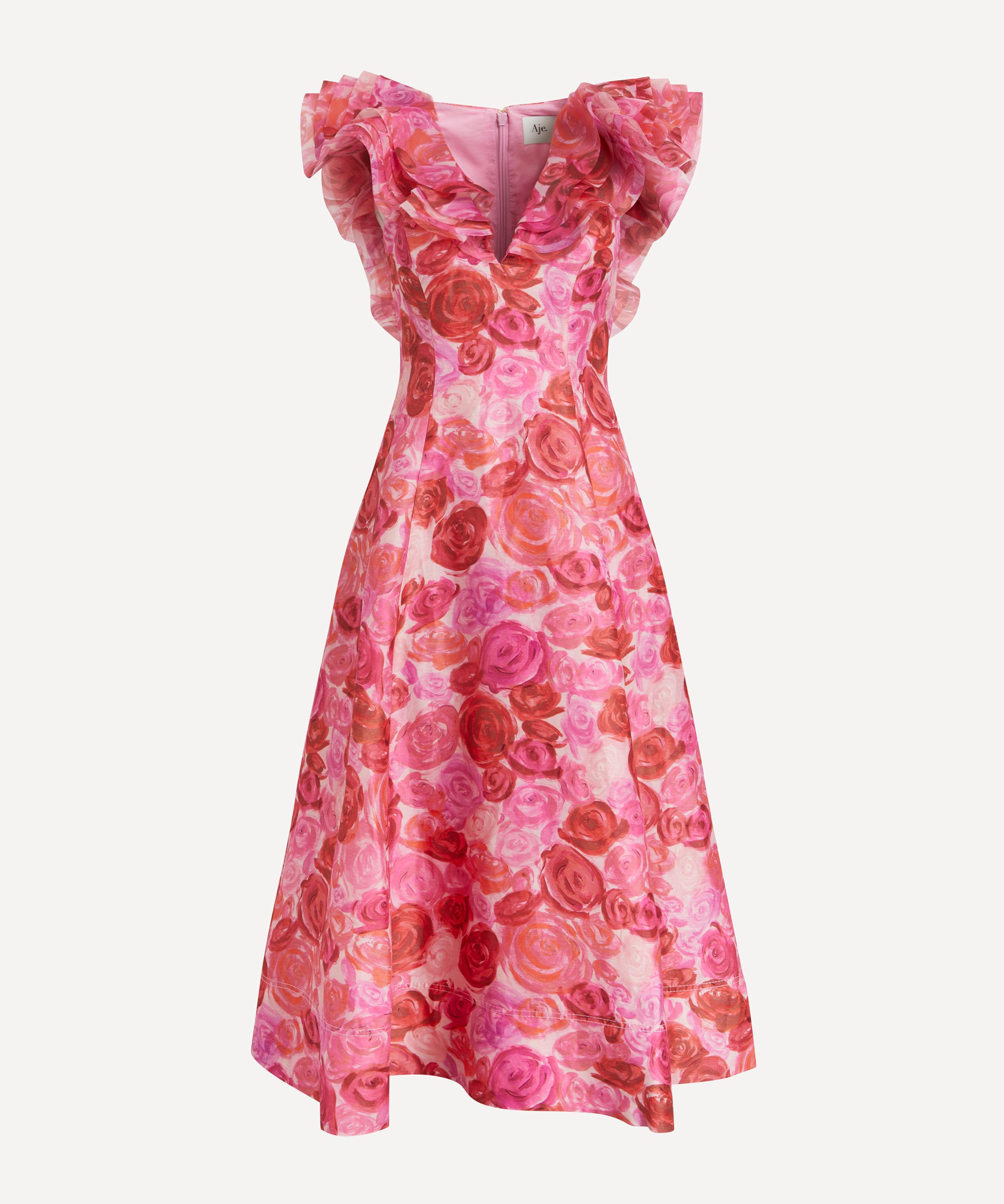 Aje - Enchanted Plunge Midi Dress image number 0
