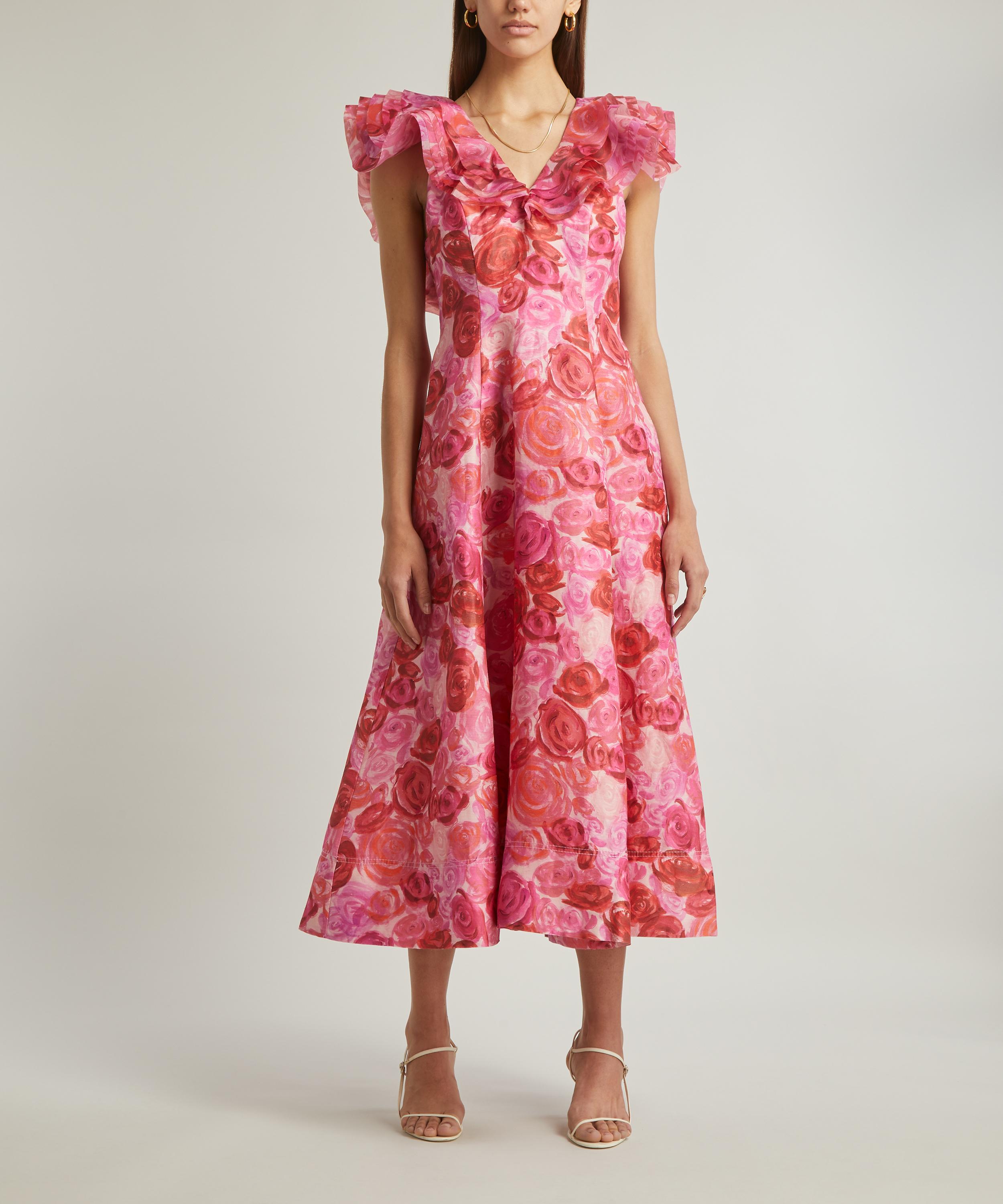 Aje - Enchanted Plunge Midi Dress image number 2