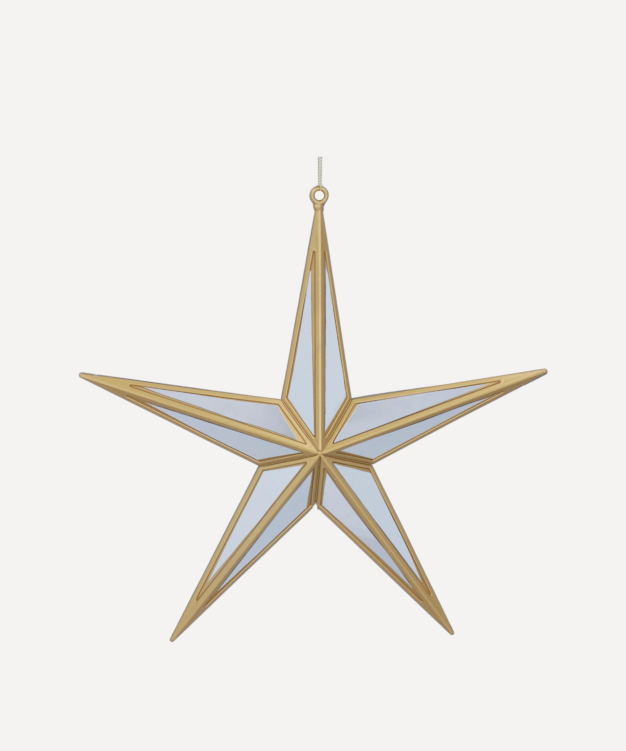 Christmas - Five Point Mirror Star Ornament image number 0