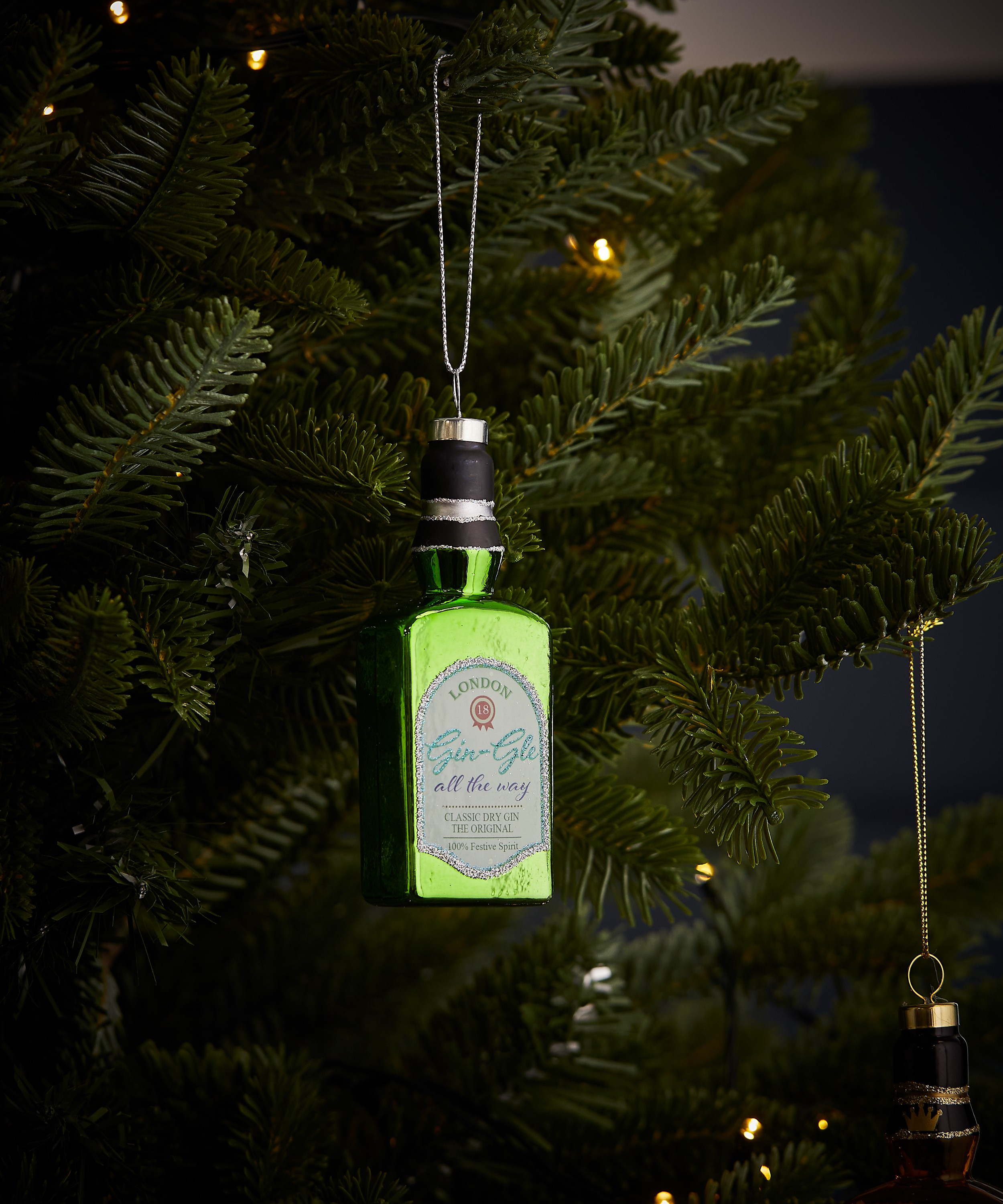 Christmas - Gin Bottle Ornament image number 1