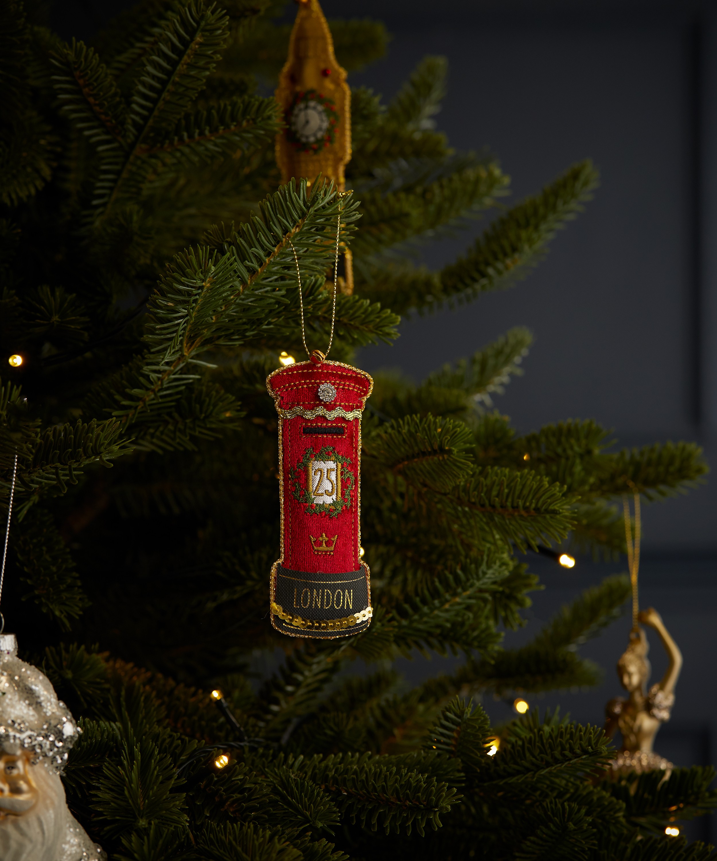 Christmas - London Post Box Ornament image number 1